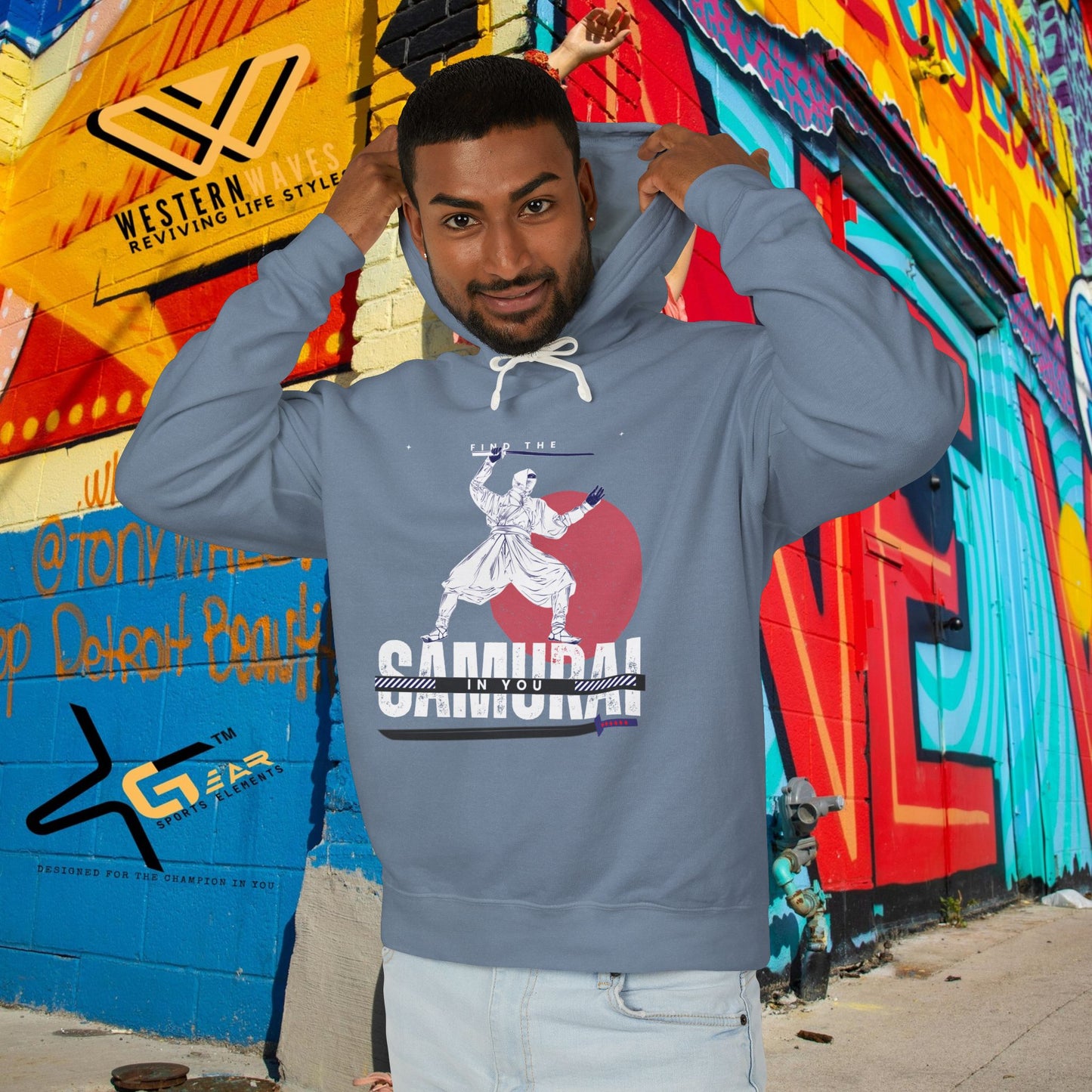 Unisex Lightweight Hooded Sweatshirt – N2+ Series USLWHSS PT2WW008_ Limited Edition Crafted Comfort by WesternWaves: