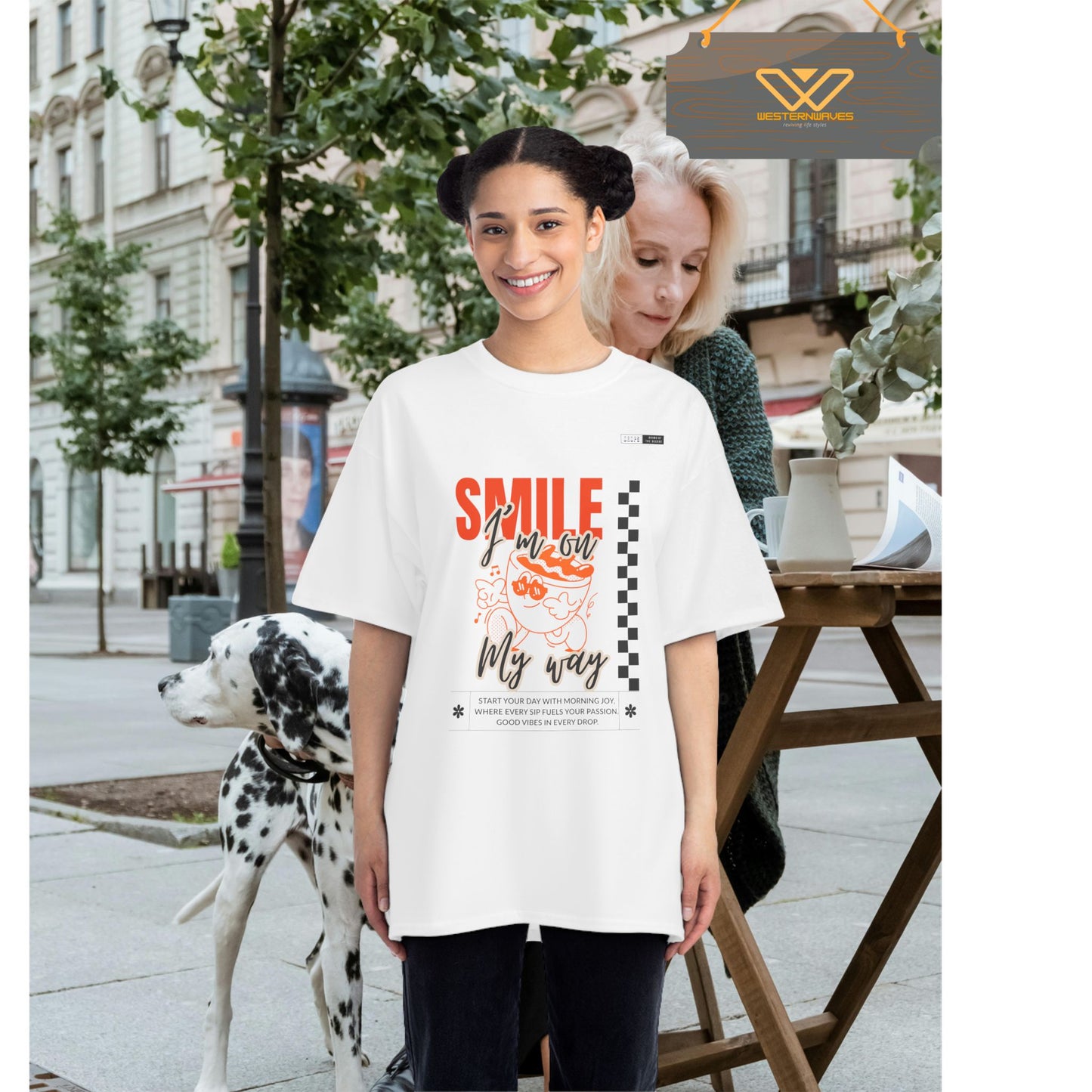 Short-Sleeve T-Shirt_ 23 Sep 2025_ Series N8+ SSTS PT2WW001_ Smile My Way Tee_ Limited Edition Casual Wear by WesternWaves: