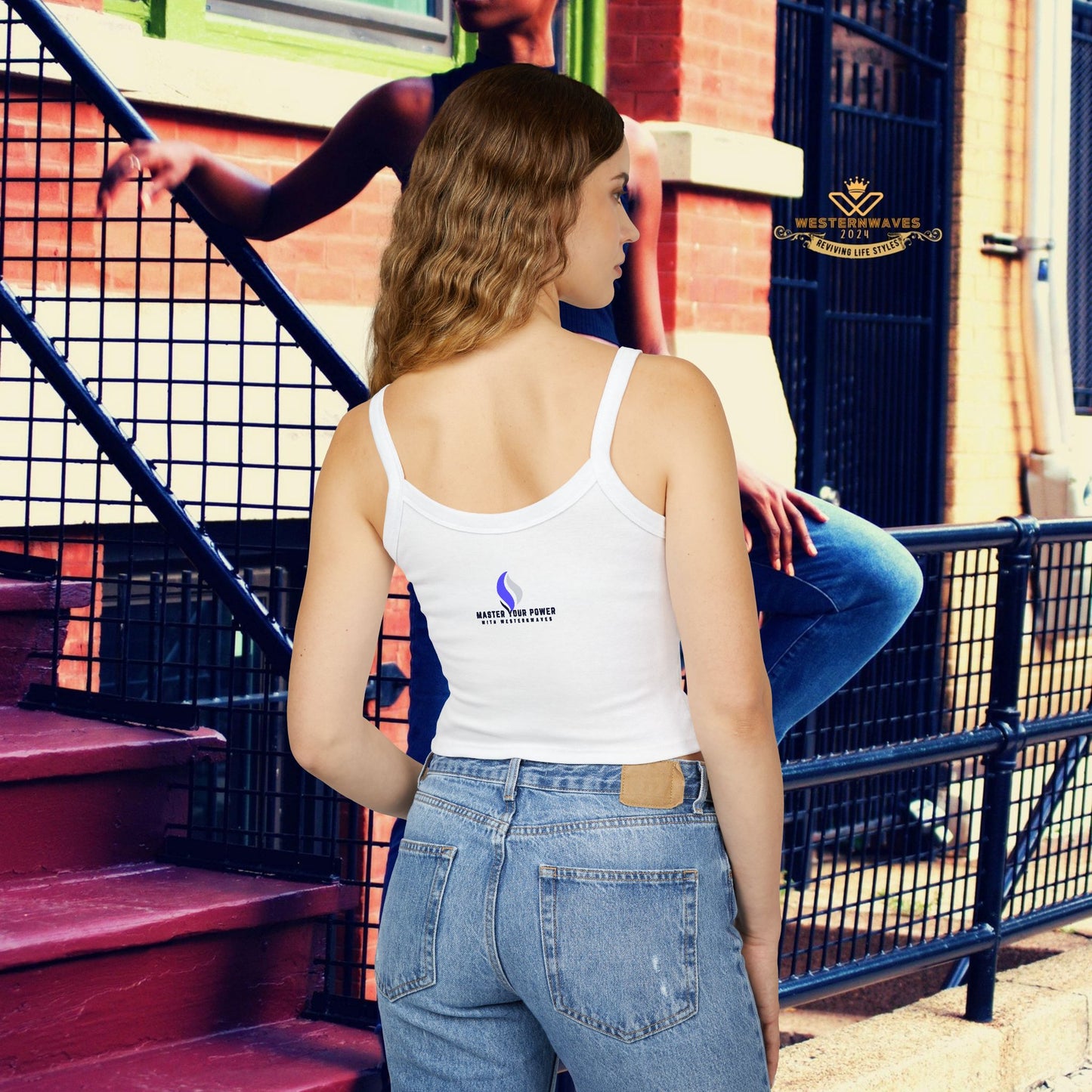 Women's Spaghetti Strap Tank Top_ N2+ Series SSTT PT2WW001_ Limited Edition Luxurious Blend by WesternWaves: