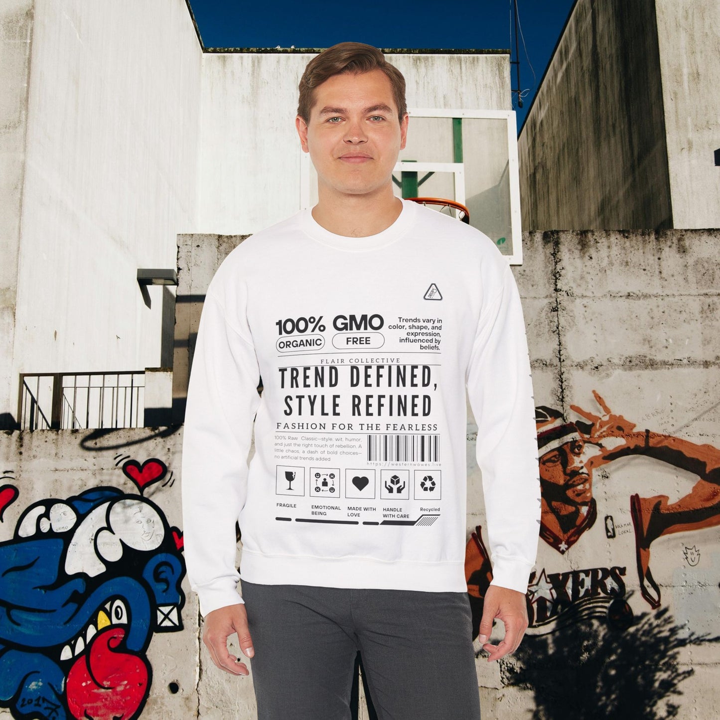 Unisex Heavy Blend™ Crewneck Sweatshirt_ N2 Series SPW UHBCSS PT2WW003_ Limited Edition 'DROPS' Brand Raw Classics by WesternWaves: