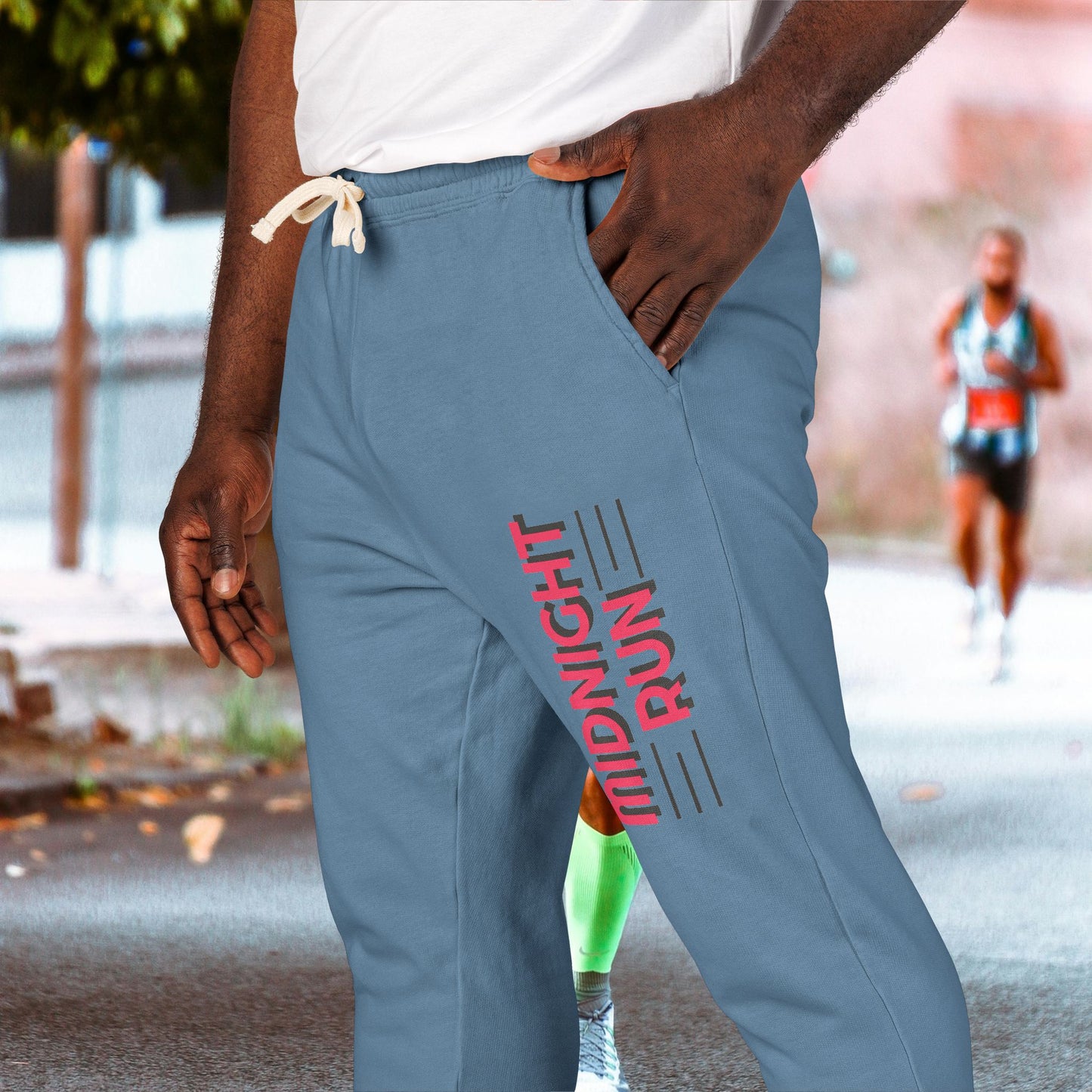 Unisex Fleece Sweatpants with Playful Design_ Series UWD 080_ Limited Edition Cozy Lounge Pants by WesternWaves:
