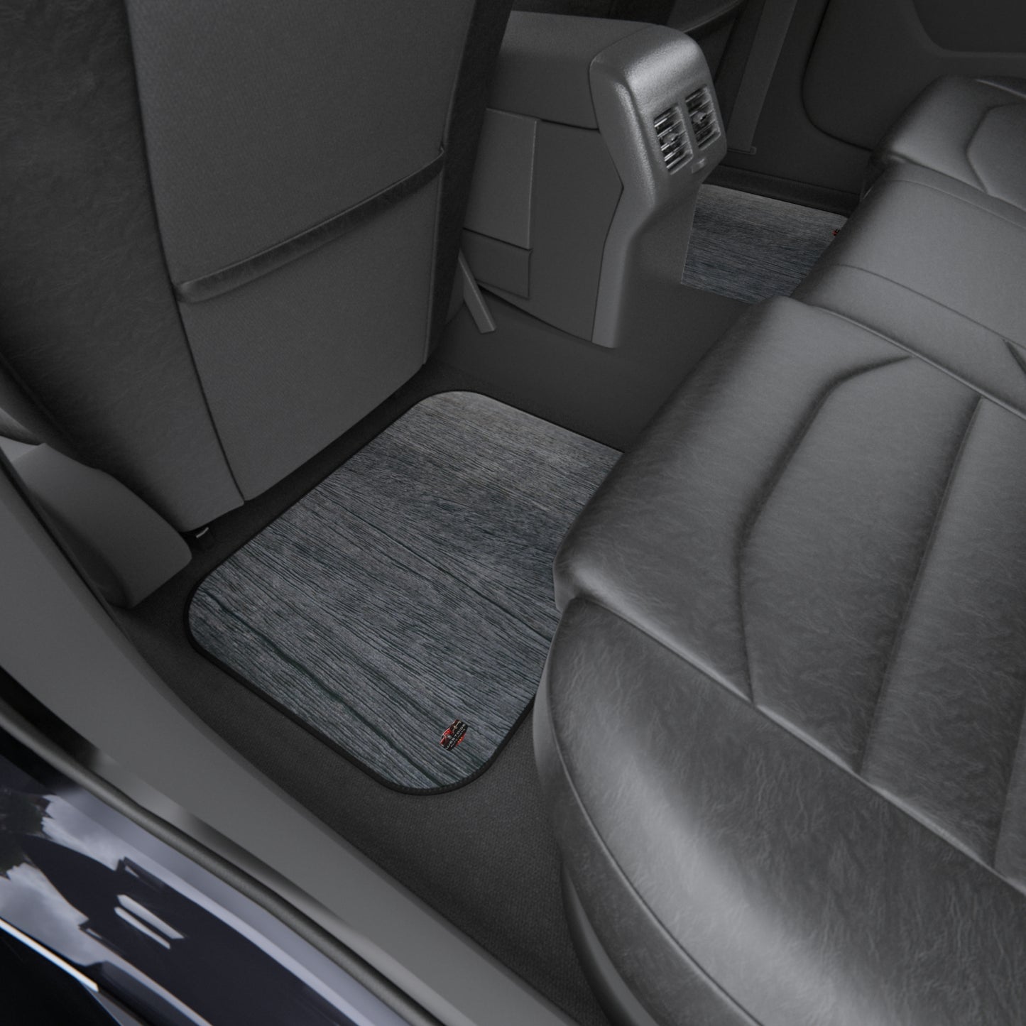 Car Floor Mats Set of 4- Rustic Wood Effect_ Series N8+ CMSO4RWE PT2WW001_ Limited Edition Stylish Floor Liners by WesternWaves: