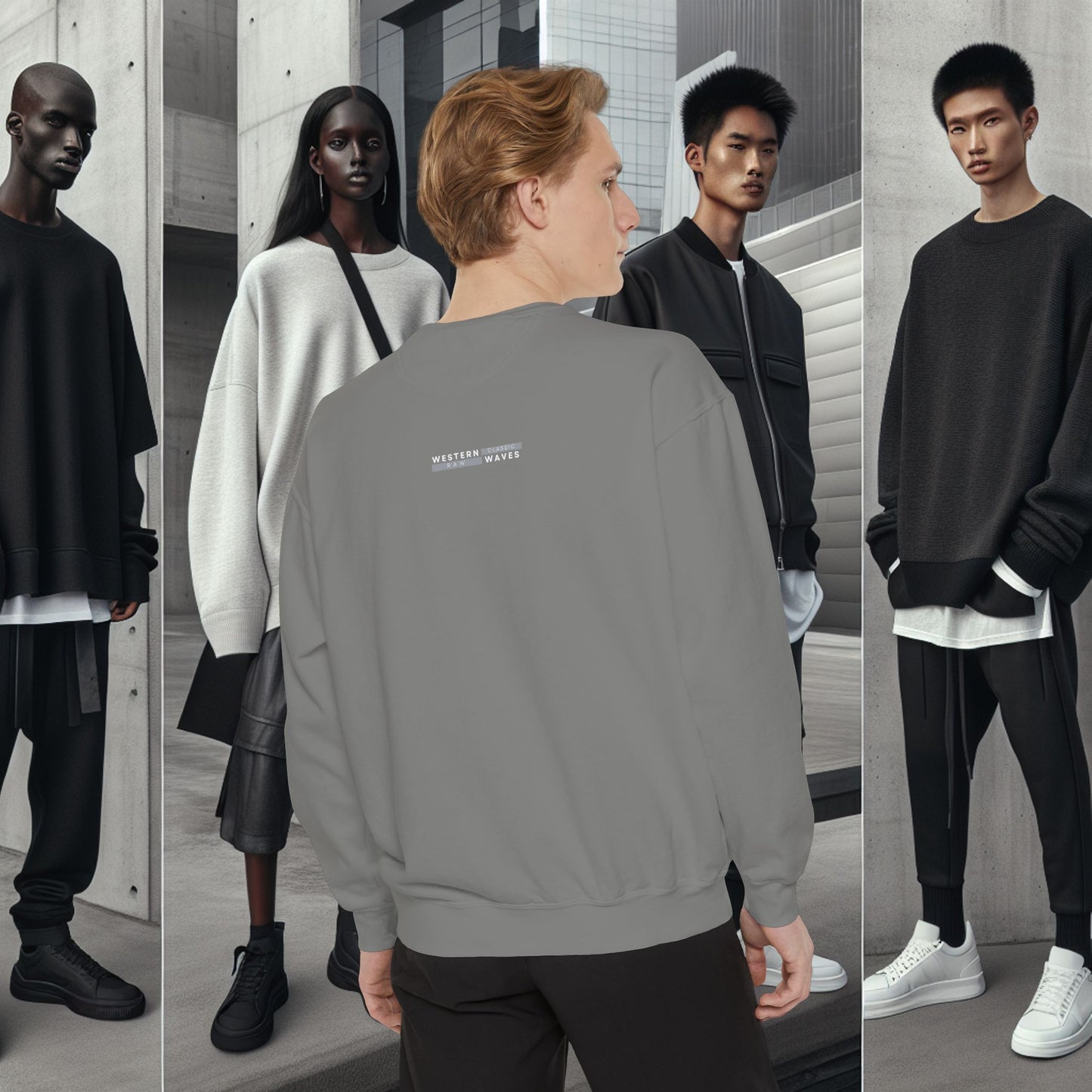Unisex Garment-dyed Sweatshirt_ Series UWD 063_ Limited Edition Cozy Apparel for Adventurers by WesternWaves: