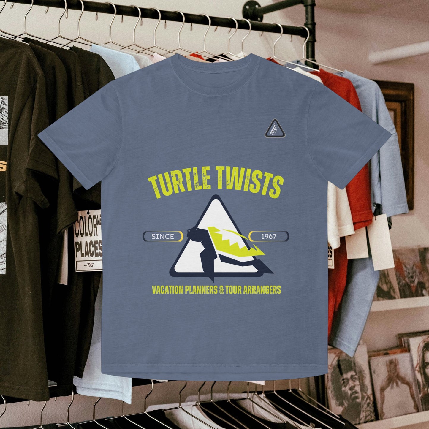 Unisex Faded T-Shirt - Turtle Twists Vacation Planners Graphic Tee_ 06 May 2025_ 001