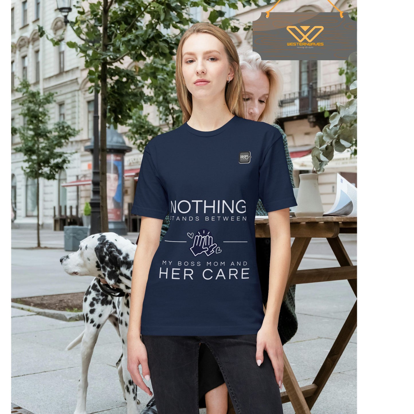 Unisex Midweight T-shirt, Made in USA_ N+ Series UMTS PT2WW007_ Limited Edition Design by WesternWaves: