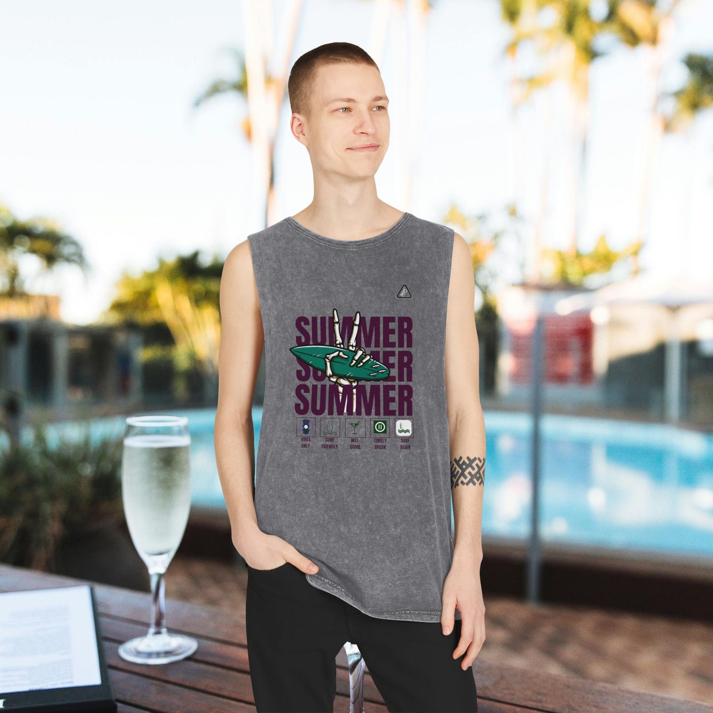 Unisex Stonewash Tank Top_ Series N8+ USSWTTOP PT2WW001_ Limited Edition Summer Essential by WesternWaves_