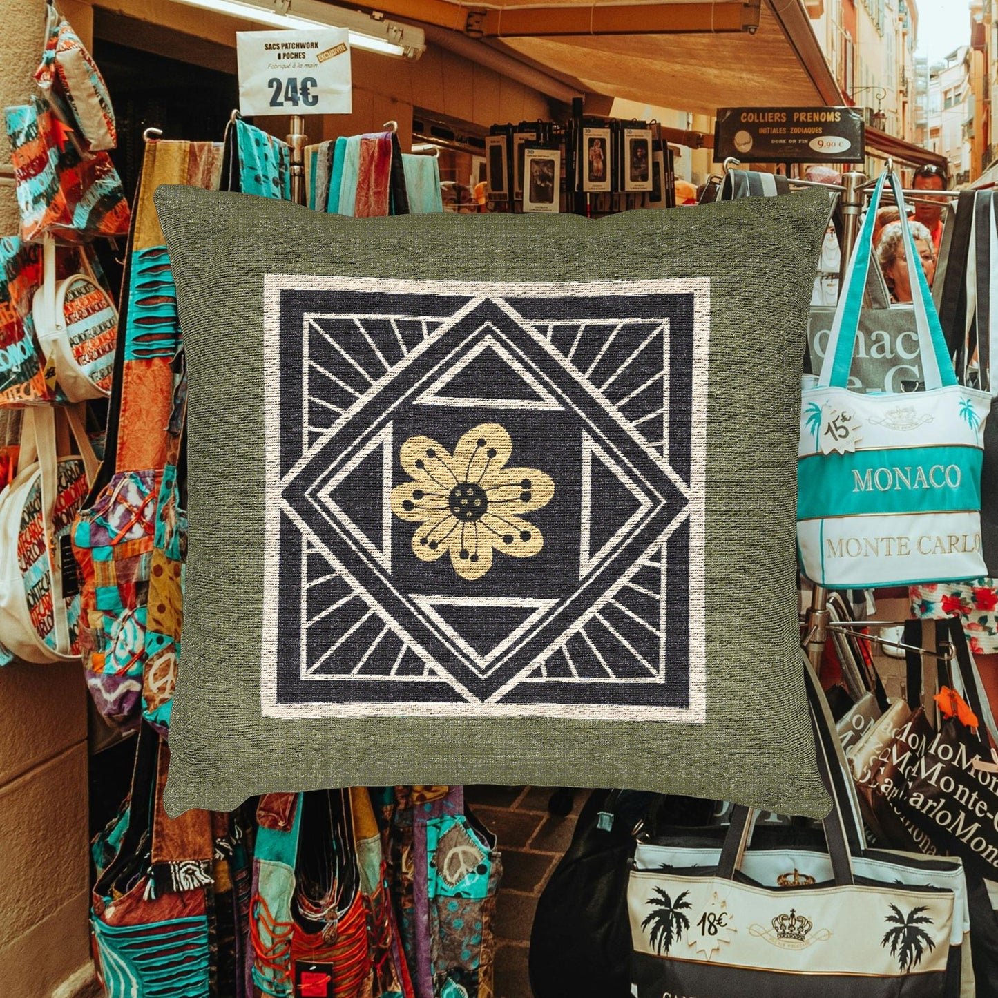 Woven Square Pillow_ N7+ Series WVENSPILLOW PT2WW001_ Limited Edition Perfect Home Décor & Gifts by WesternWaves: