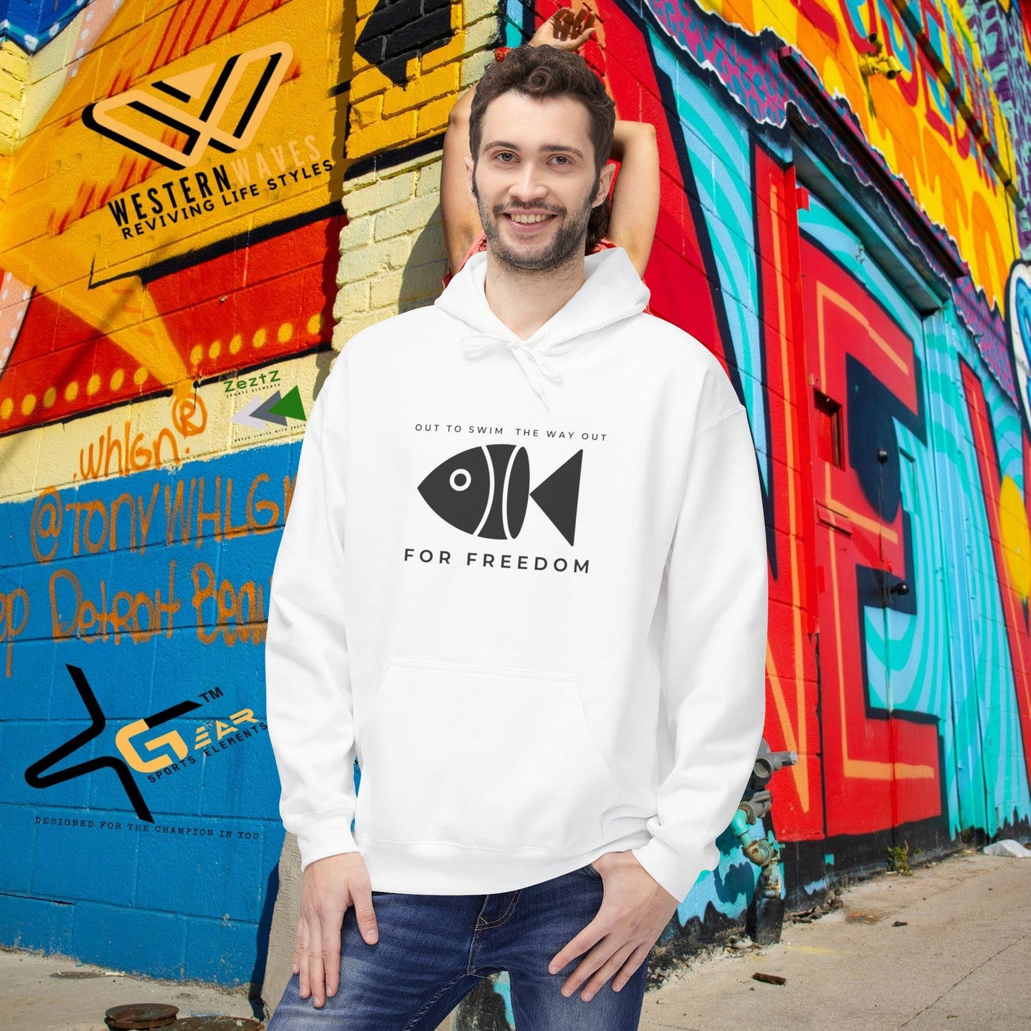Unisex Midweight Softstyle Fleece Hoodie_ N3+ Series USMWXXFH PI2WW001_ Limited Edition by WesternWaves: