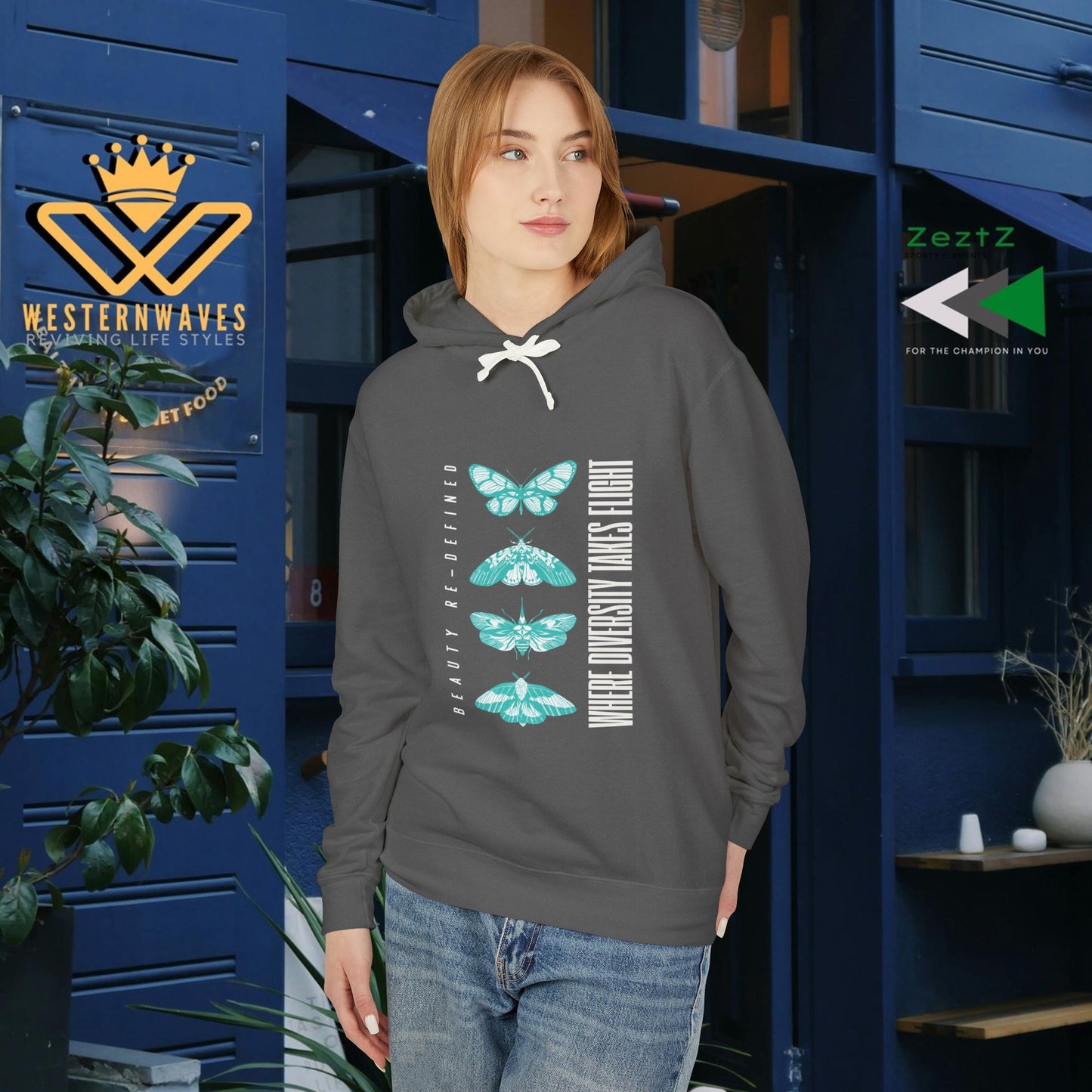 Unisex Lightweight Hooded Sweatshirt – N2+ Series USLWHSS PT2WW011_ Limited Edition Crafted Comfort by WesternWaves: