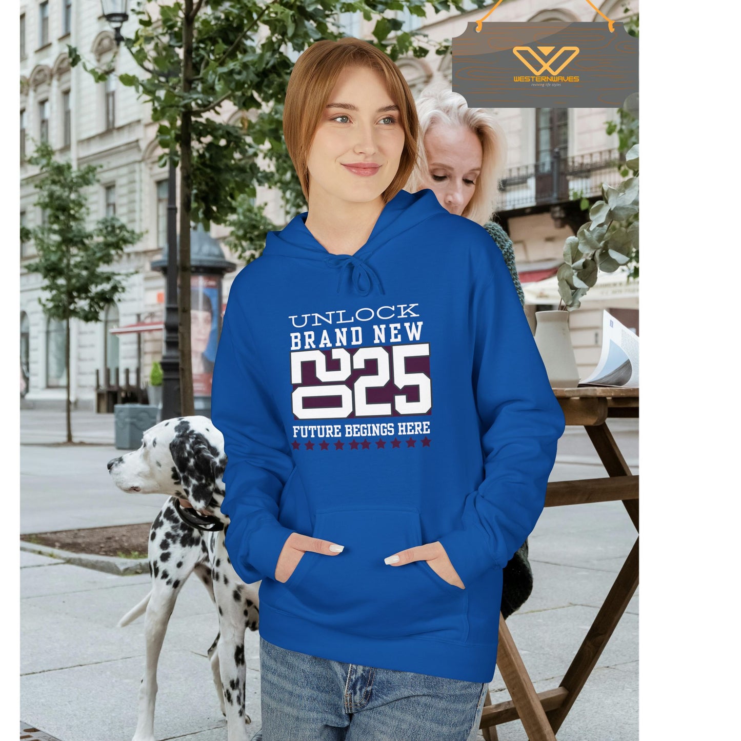 Unisex Midweight Softstyle Fleece Hoodie_ N3+ Series USMWSSFH PT2WW009_ Limited Edition Luxuriously Soft 100% Cotton Face by WesternWaves: