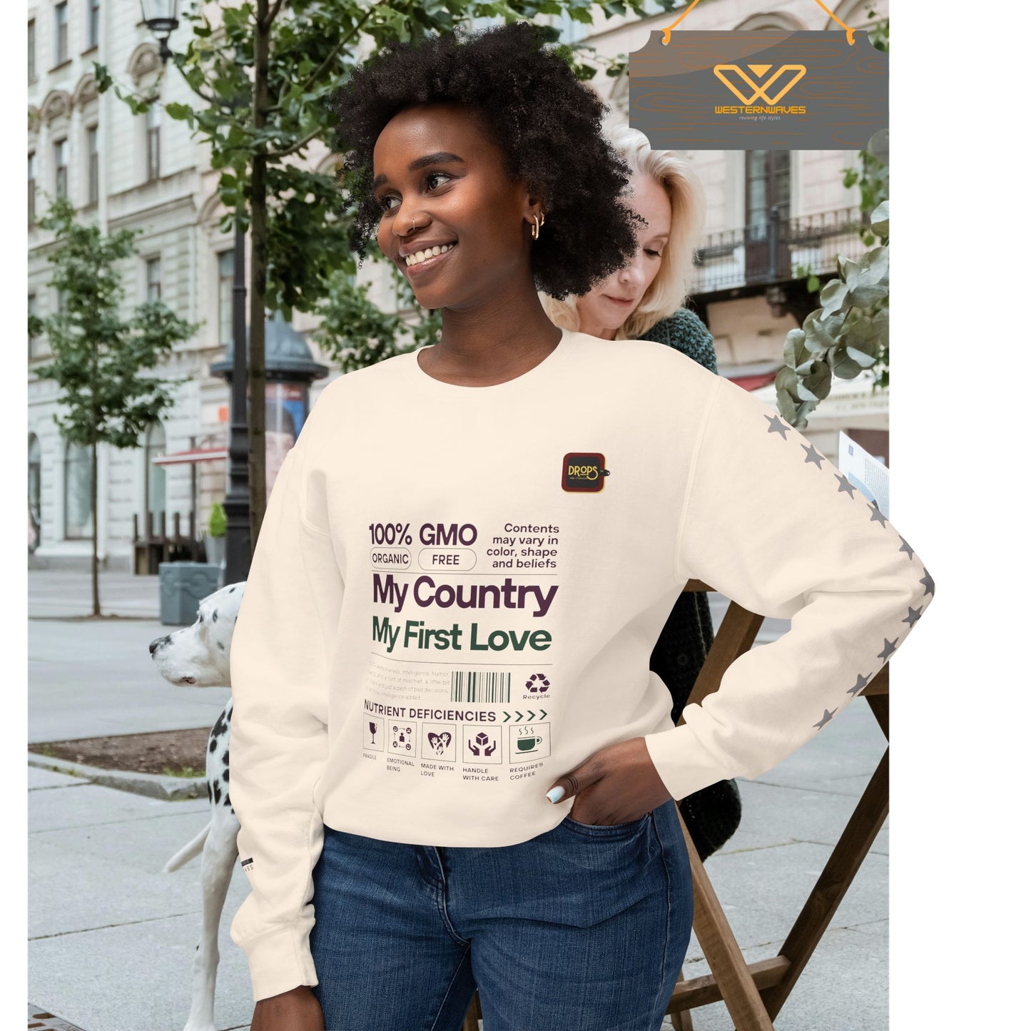 Unisex Lightweight Sweatshirt_ N7+ Series USLWSS PT2WW001_ Limited Edition by WesternWaves: