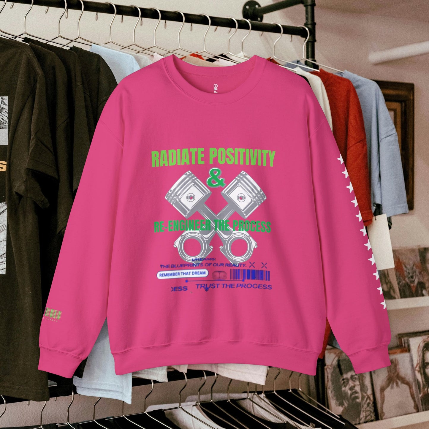 Unisex Heavy Blend™ Crewneck Sweatshirt_ N3+ Series UHBCSS PT2WW006_ Limited Edition Pure Luxury By WesternWaves:
