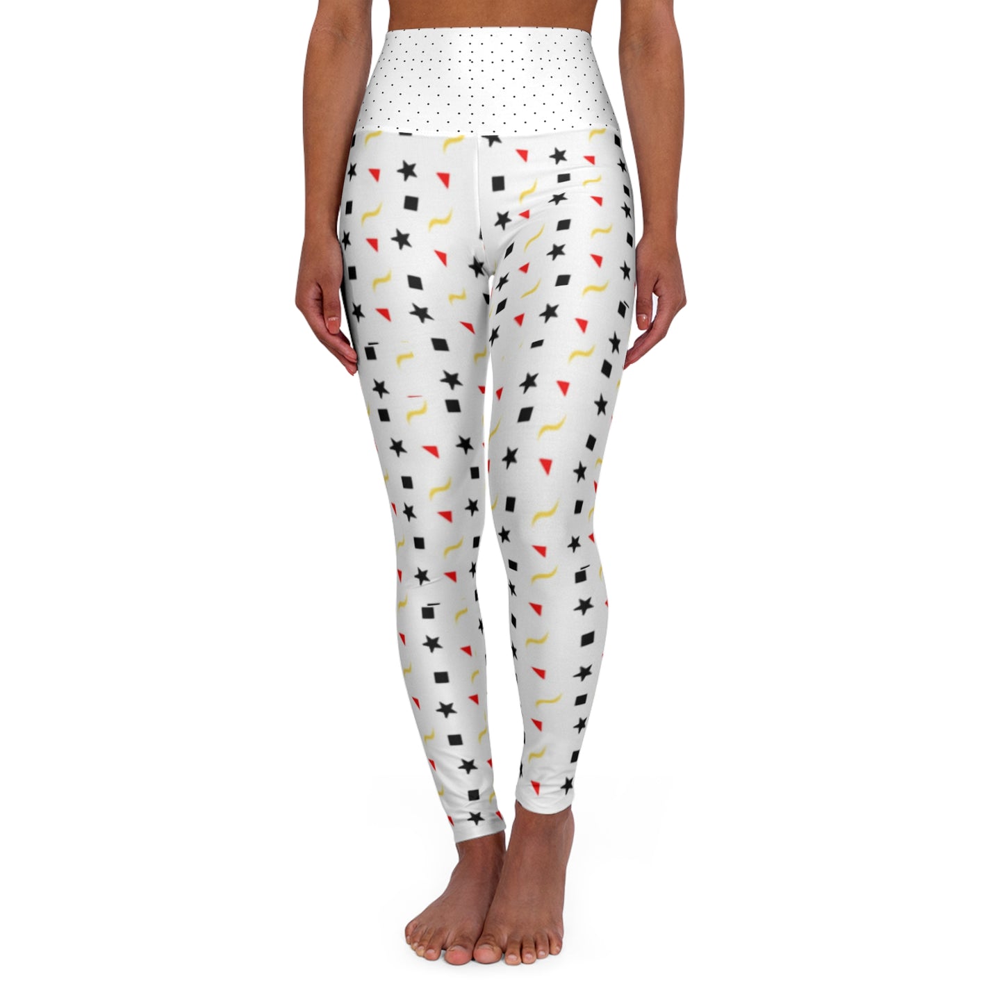 High Waisted Yoga Leggings (AOP)_ N+ Series HWYL(AOP) PT2WW001_ Limited Edition Cosmic Fusion by WesternWaves: