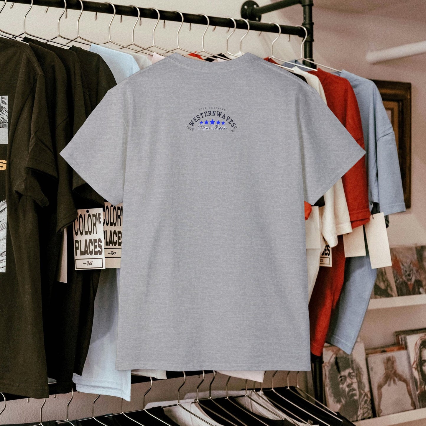 Unisex Ultra Cotton Tee_ Classic Comfort Unleashed_ N2+ Series USUCTEE PT2WW006_ Limited Edition Maximum Comfort & Style by WesternWaves: