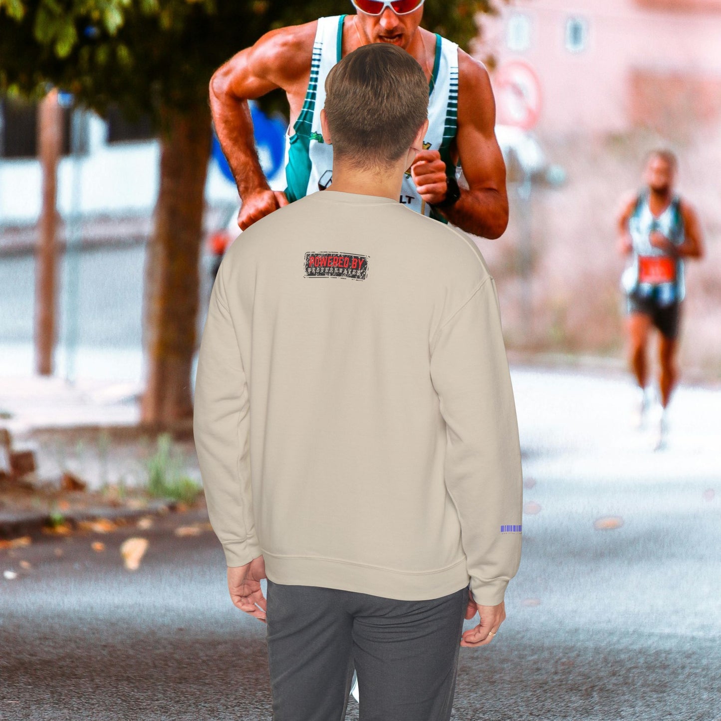 Unisex Heavy Blend™ Crewneck Sweatshirt_ N2 Sports Series UHBCSS PT2WW005_ Limited Edition ‘Zeztz’ Brand Sports Elements by WesternWaves:
