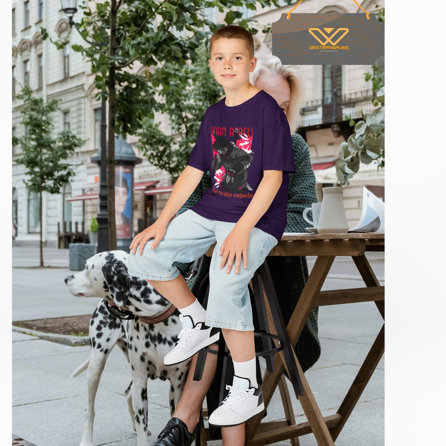 Kids Heavy Cotton™ Tee_ N3+ Series KHCT PT2WW004_ Limited Edition Durable Comfort for Every Adventure by WesternWaves:
