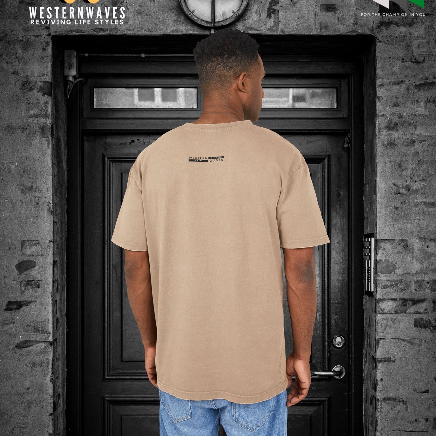 Men's Acid Washed Heavy Oversize Tee_ N3+ Series MAWHOSIZEDTEE PT2WW001_ Limited Edition Irresistible Cool Stuff by WesternWaves: