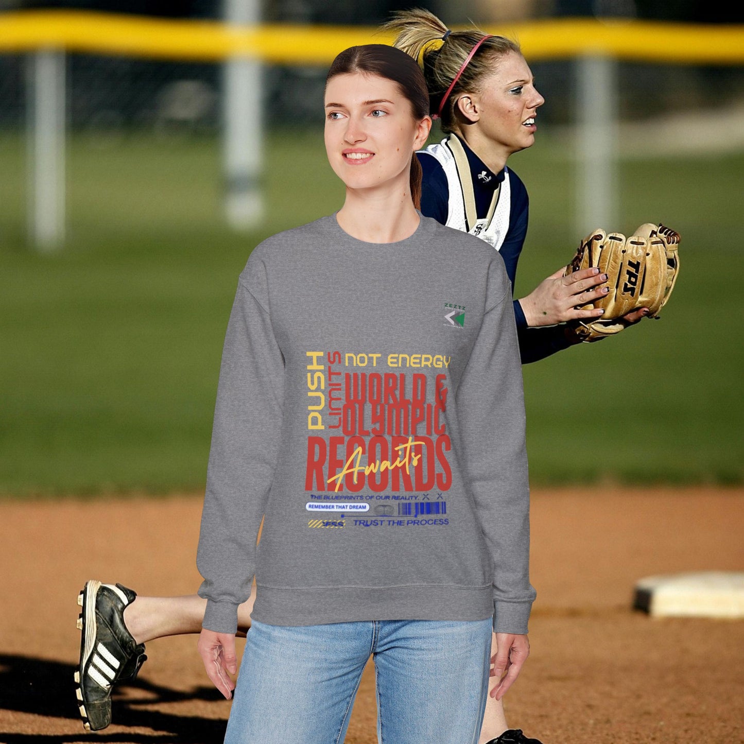 Unisex Heavy Blend™ Crewneck Sweatshirt_ N2 Sports Series UHBCSS PT2WW006_ Limited Edition ‘Zeztz’ Brand Sports Elements by WesternWaves: