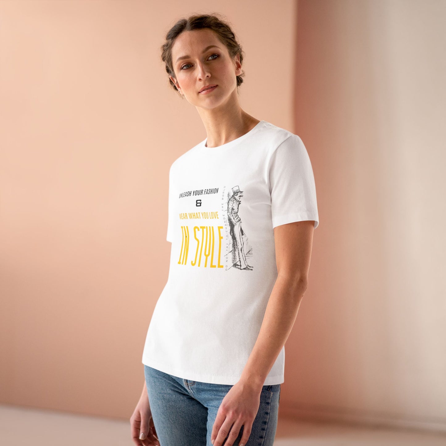 Women's Cotton Tee_ N2 Series WCTEE PT2WW001_ Cozy Comfort Limited Edition By WesternWaves: