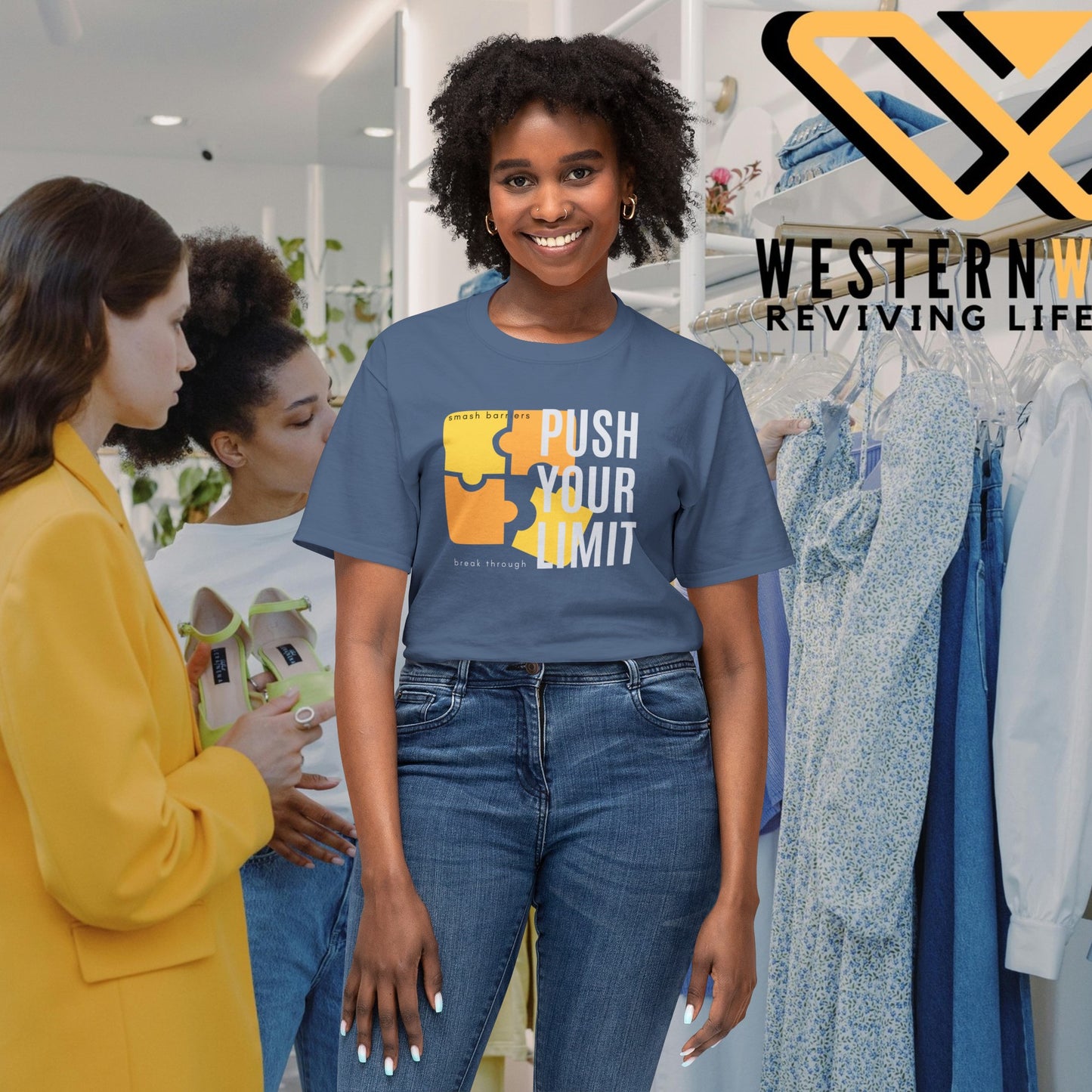 Unisex HD Cotton™ T-shirt_ N+ Series USHDCTS PT2WW003_ Limited Edition Unisex HD Cotton™ T-shirt by WesternWaves