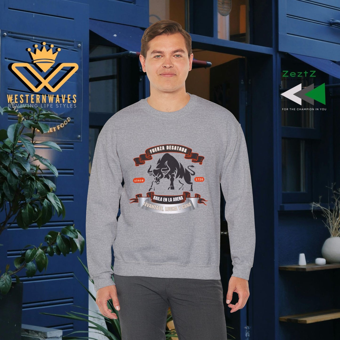 Unisex Heavy Blend™ Crewneck Sweatshirt_ N3+ Series UHBCSS PT2WW038_ Limited Edition Pure Luxury By WesternWaves: