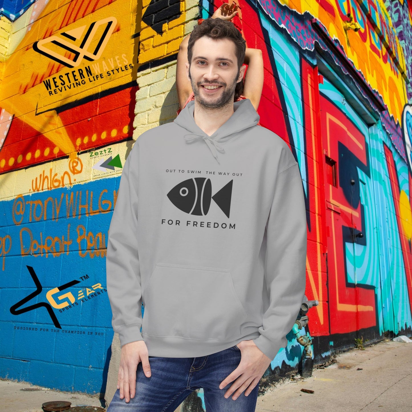 Unisex Midweight Softstyle Fleece Hoodie_ N3+ Series USMWXXFH PI2WW001_ Limited Edition by WesternWaves: