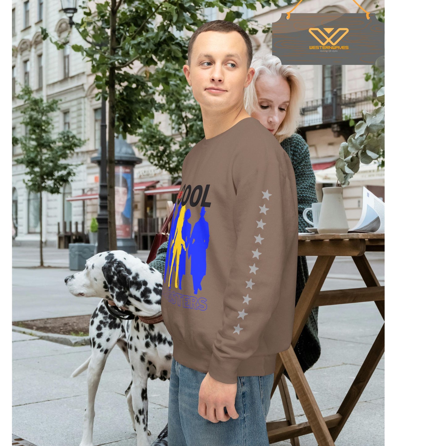 Unisex Lightweight Crewneck Sweatshirt_ N3+ Series ULWCSS PT2WW001_ Limited Edition by WesternWaves: