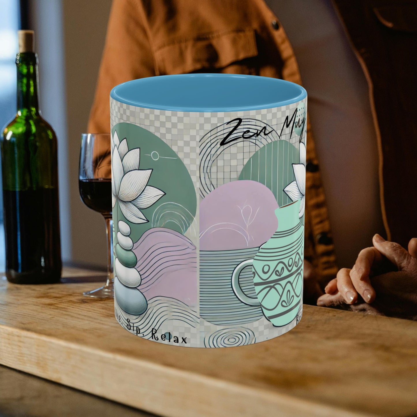 Accent Coffee Mug (11, 15oz) _ N3+ Series ACMUG PT2WW006_ Limited Edition Blend Style & Functionality by WesternWaves: