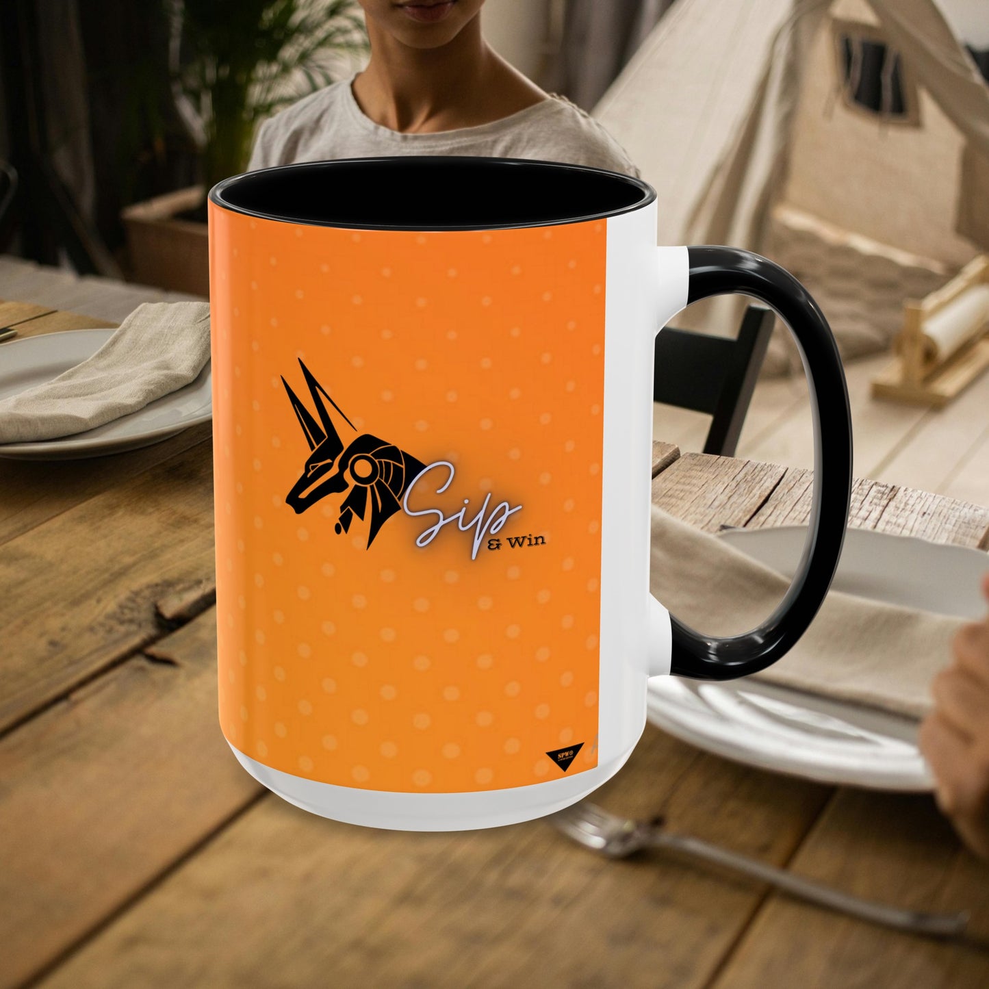 Accent Coffee Mug 11, 15oz_ N2+ Series ACM11OZ PT2WW005_ Vibrant Limited Edition Design by WesternWawes: