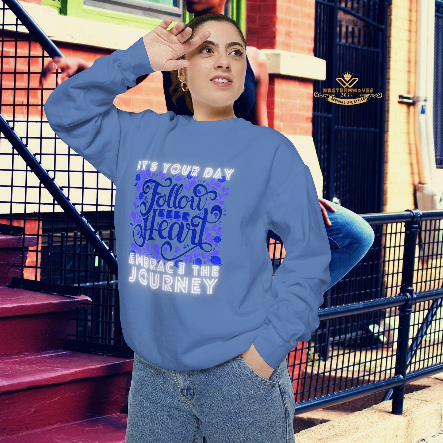 Unisex Garment-Dyed Sweatshirt_ N3+ Series UGDSS PT2WW002_ Limited Edition by WesternWaves_