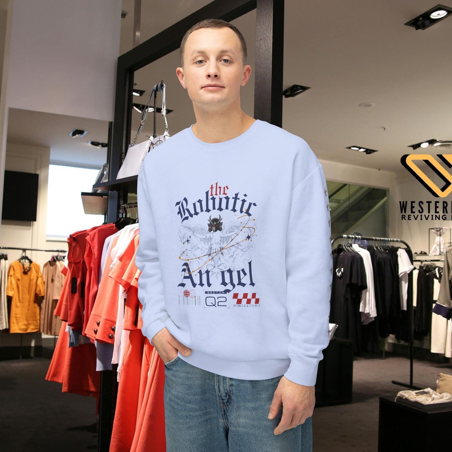 Unisex Lightweight Crewneck Sweatshirt_ N3+ Series ULWCSS PT2WW012_ Limited Edition Unparalleled Quality by WesternWaves:
