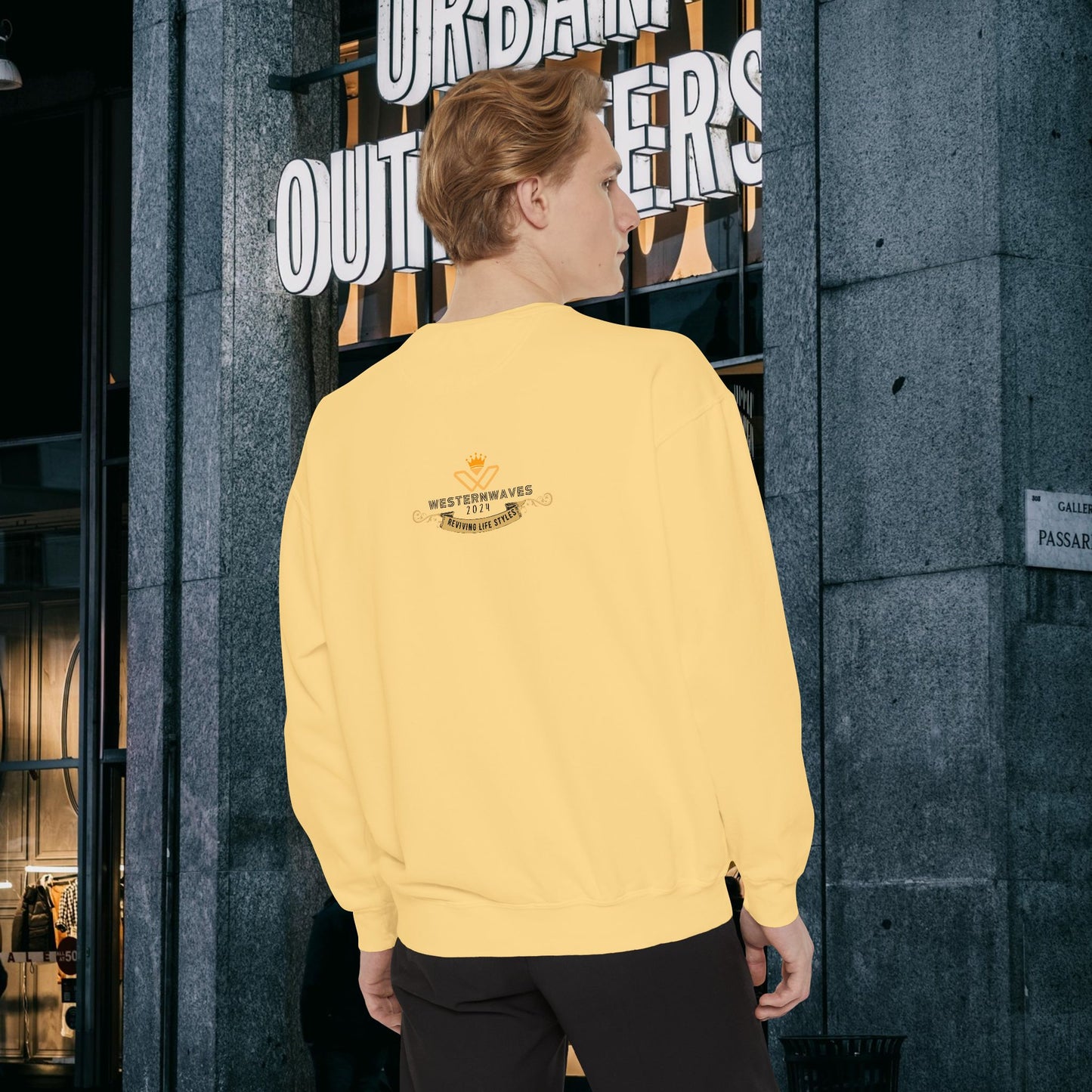 Unisex Garment-Dyed Sweatshirt _ N3+ Series GDSS PT2WW001_ Limited Edition of Both Fashion & Comfortby WesternWaves: