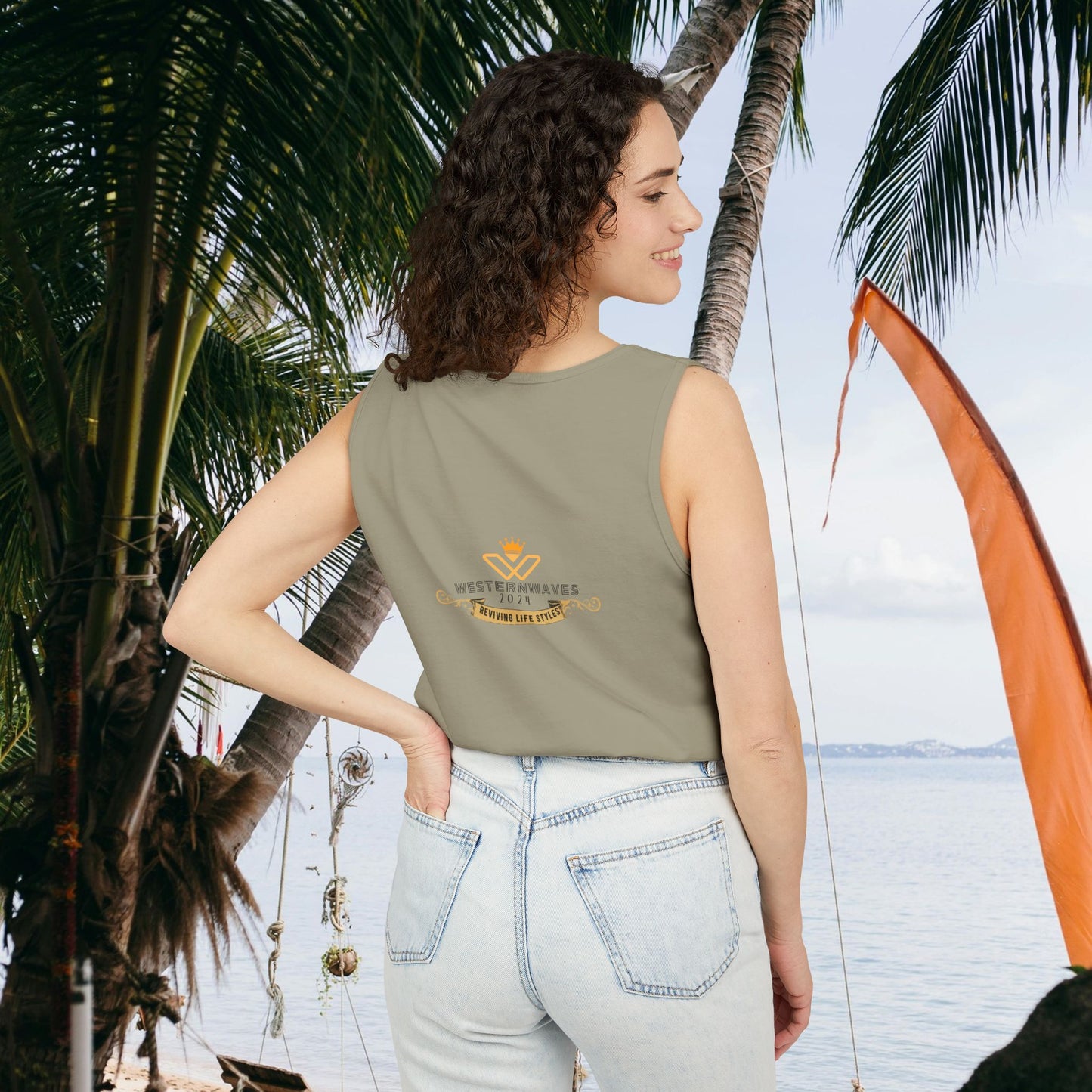 Unisex Garment-Dyed Tank Top_ N2+ Series USGDTT PT2WW015_ Limited Edition Comfort & Style by WesternWaves: