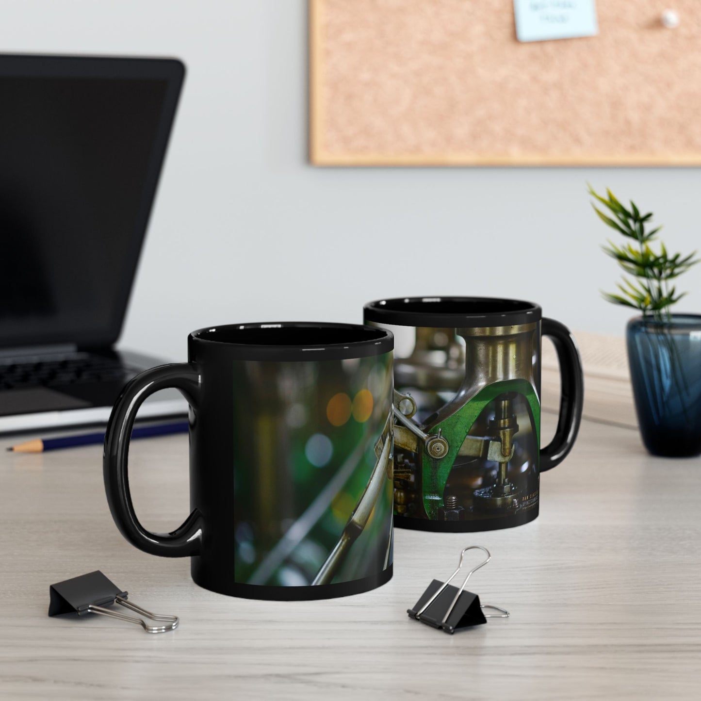 Black Ceramic Mug (11oz & 15oz) – N3+ Series BCMUG11&15 PT2WW001_ Limited Edition Your Perfect Sip by WesternWaves: