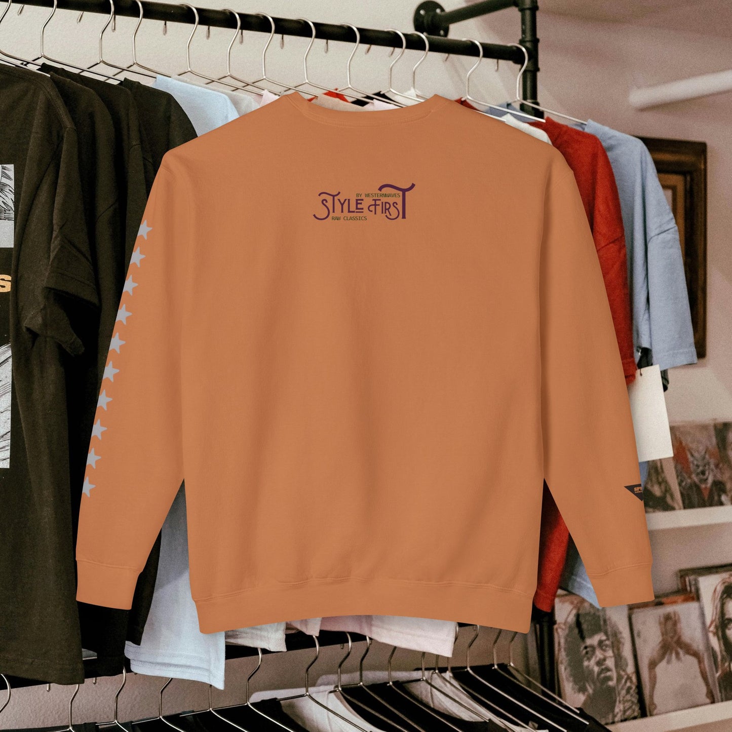 Unisex Lightweight Crewneck Sweatshirt_ N3+ Series ULWCSS PT2WW001_ Limited Edition by WesternWaves: