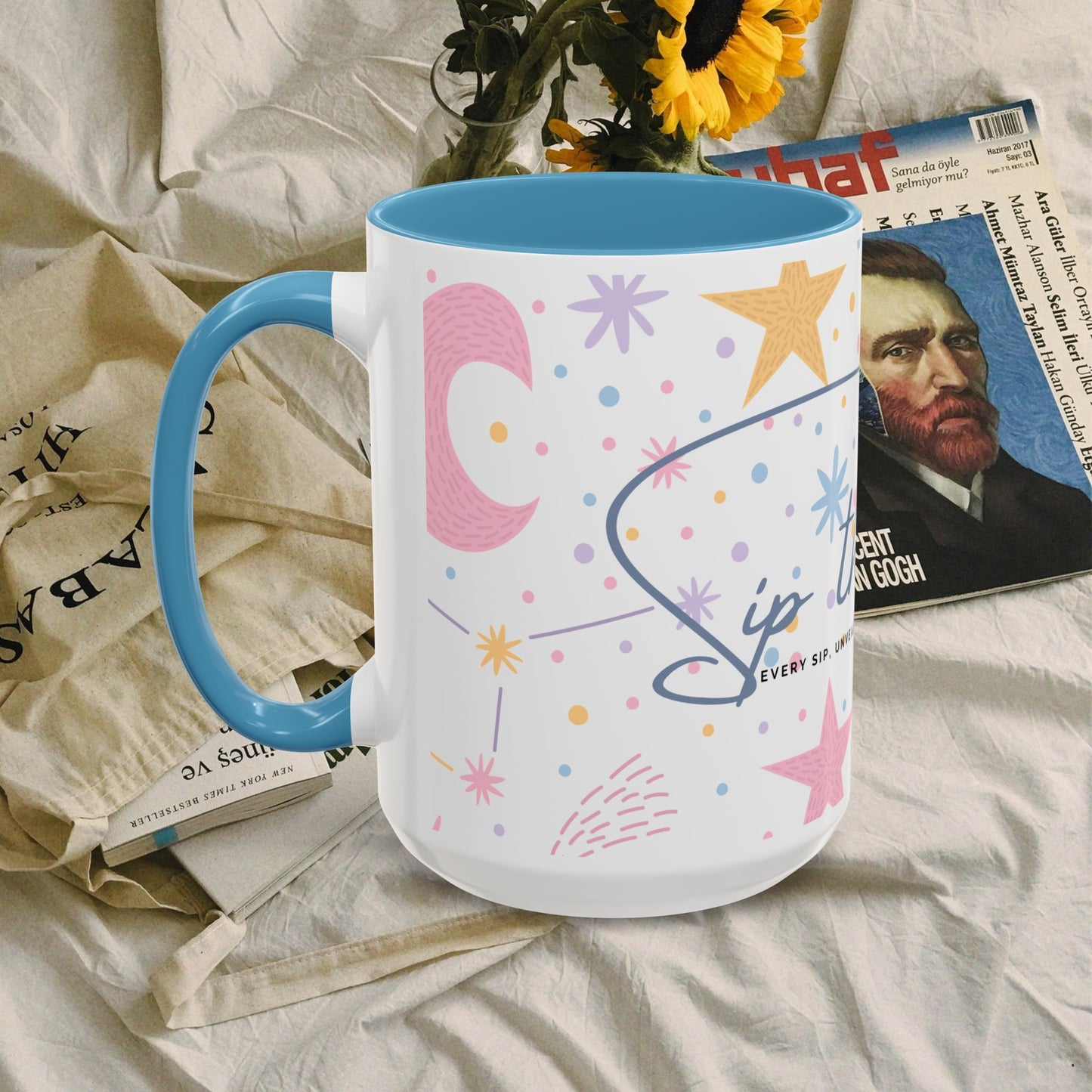 Accent Coffee Mug (11, 15oz) _ N3+ Series ACMUG PT2WW007_ Limited Edition Blend Style & Functionality by WesternWaves: