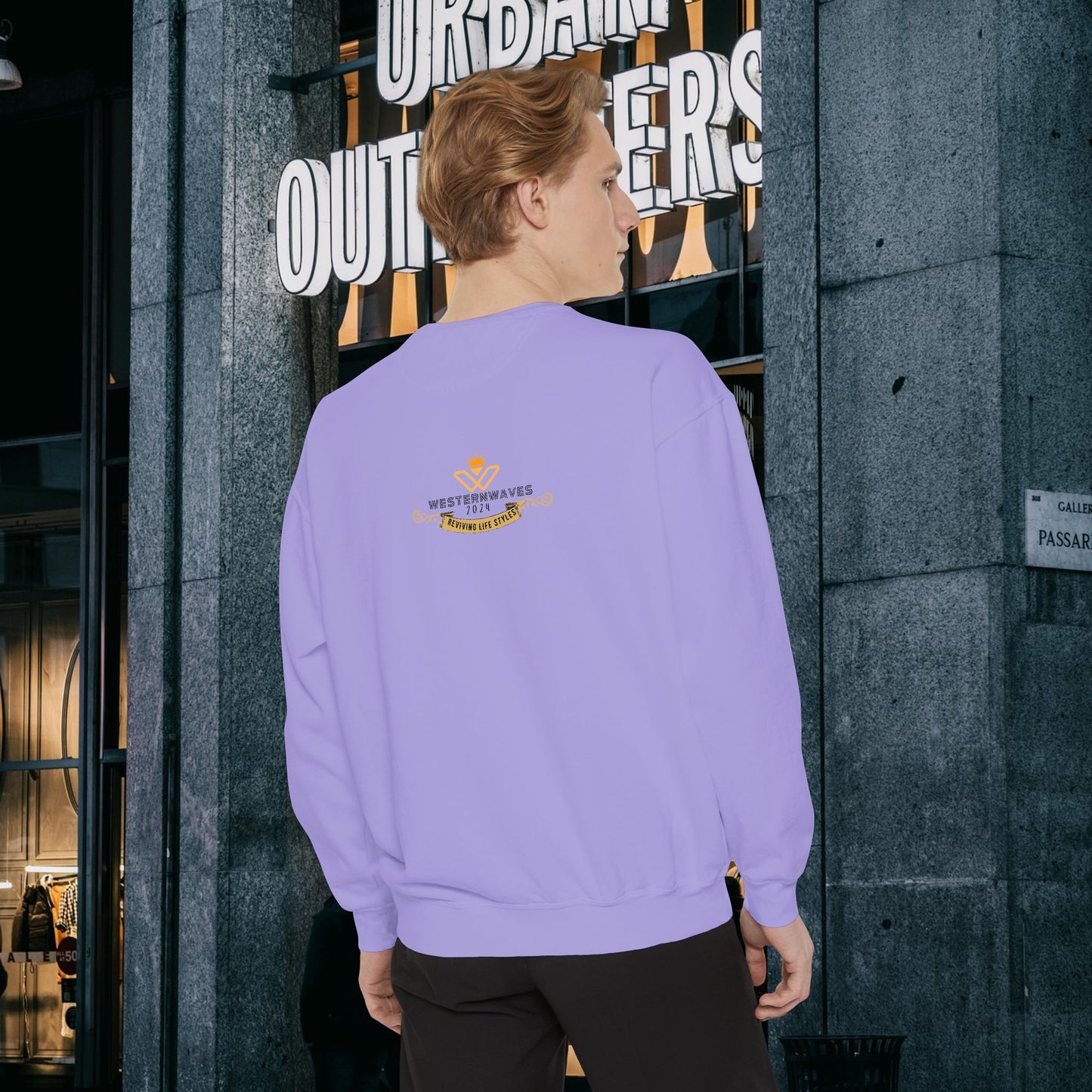 Unisex Garment-Dyed Sweatshirt _ N3+ Series GDSS PT2WW001_ Limited Edition of Both Fashion & Comfortby WesternWaves:
