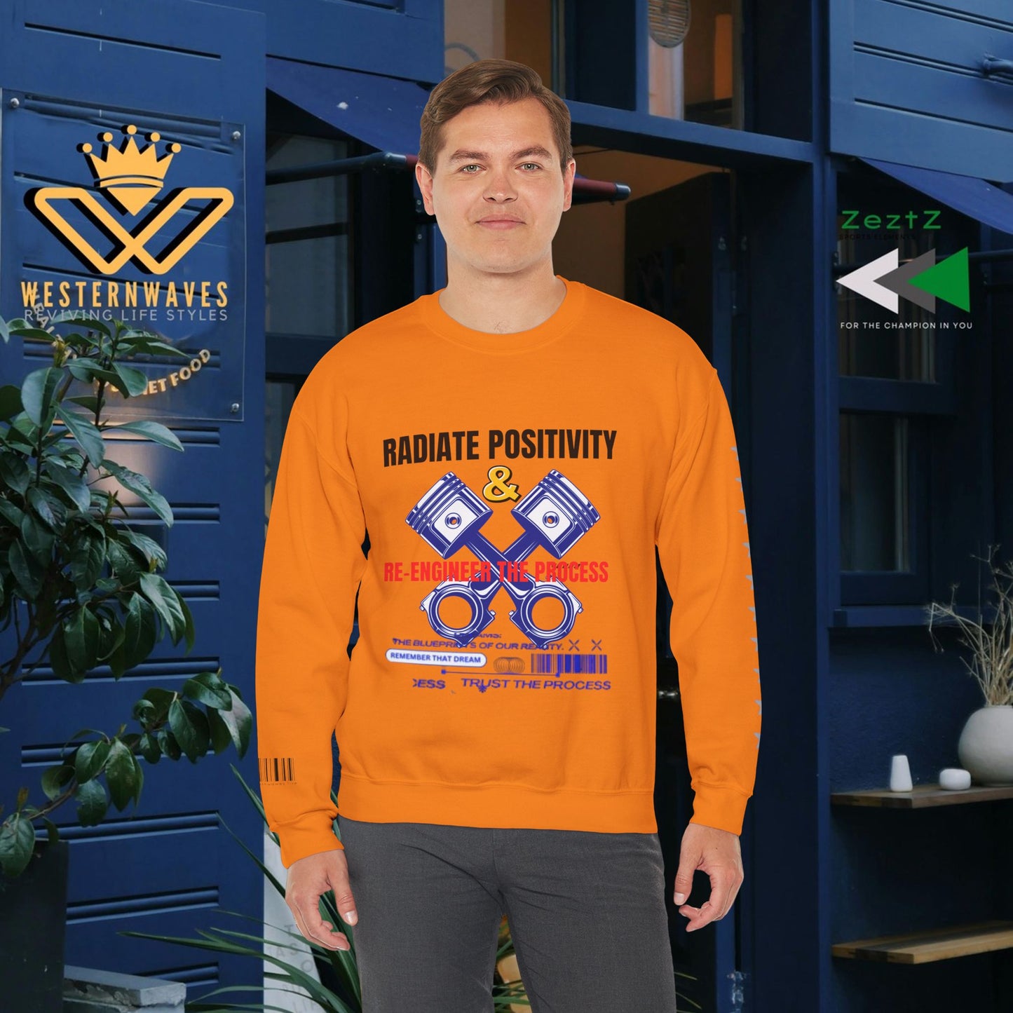 Unisex Heavy Blend™ Crewneck Sweatshirt_ N2+ Series UHBCSS PT2WW003_ Limited Edition Pure Luxury by WesternWaves: