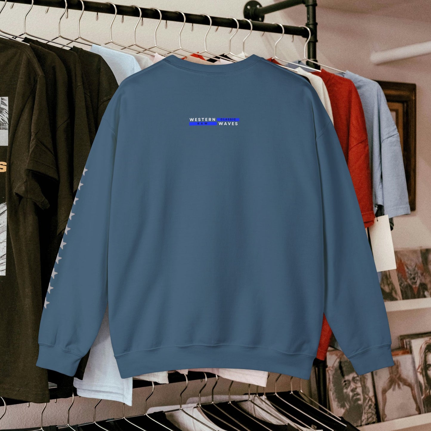 Unisex Heavy Blend™ Crewneck Sweatshirt_ N2 Series UHBCSS PT2WW005_ Limited Edition by WesternWaves: