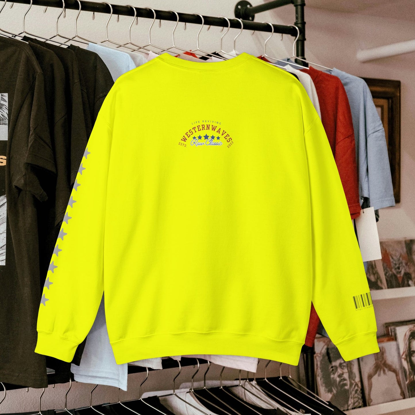 Unisex Heavy Blend™ Crewneck Sweatshirt_ N2+ Series UHBCSS PT2WW003_ Limited Edition Pure Luxury by WesternWaves: