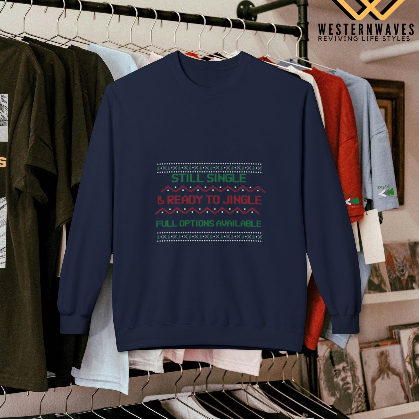 Softstyle Fleece Sweatshirt - N3+ Series SSFSS PT2WW001_ Limited Edition Cozy, Eco-Friendly, Unisex product by WesternWaves: