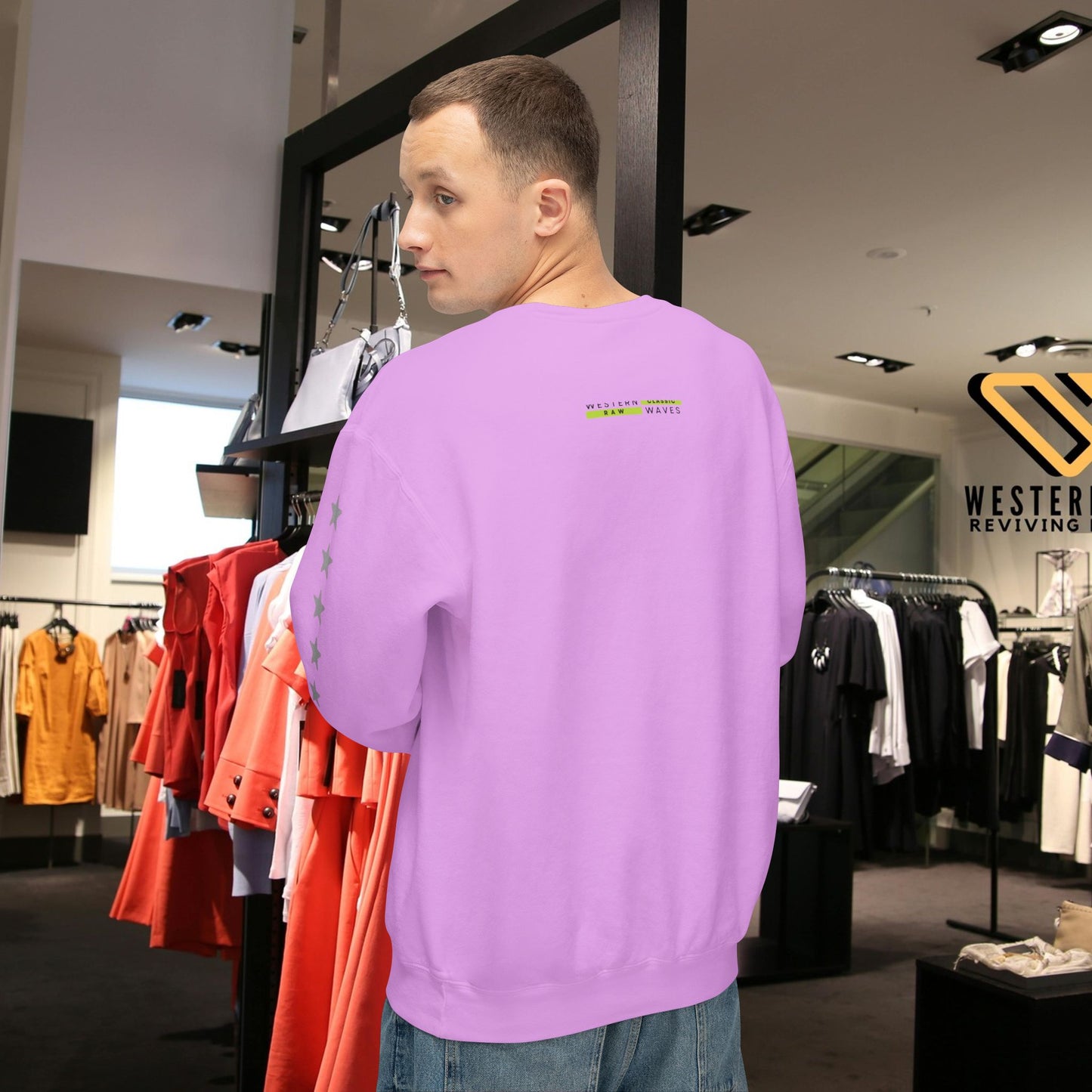 Unisex Lightweight Crewneck Sweatshirt_ N3+ Series ULWCSS PT2WW012_ Limited Edition Unparalleled Quality by WesternWaves: