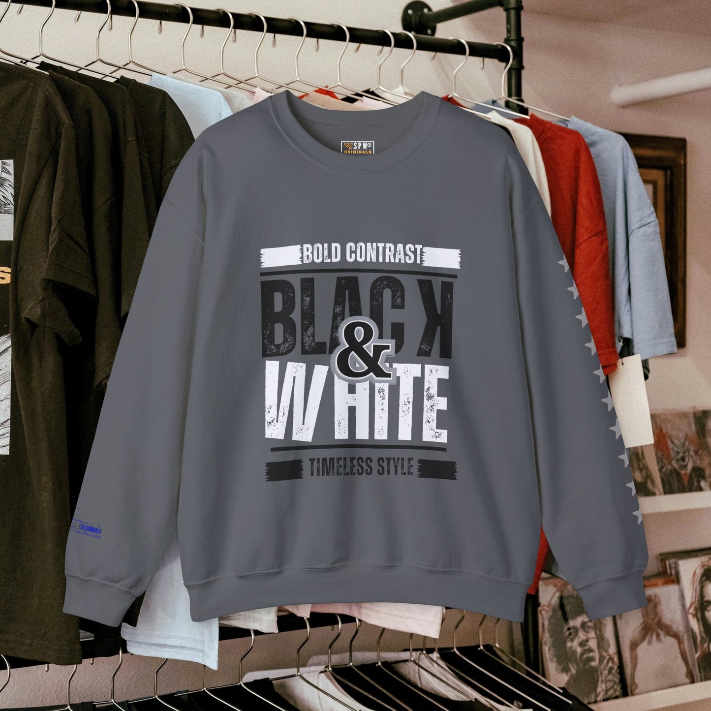 Unisex Heavy Blend™ Crewneck Sweatshirt_ N+ Series UHBCSS PT2WW028_ Limited Edition by WesternWaves: