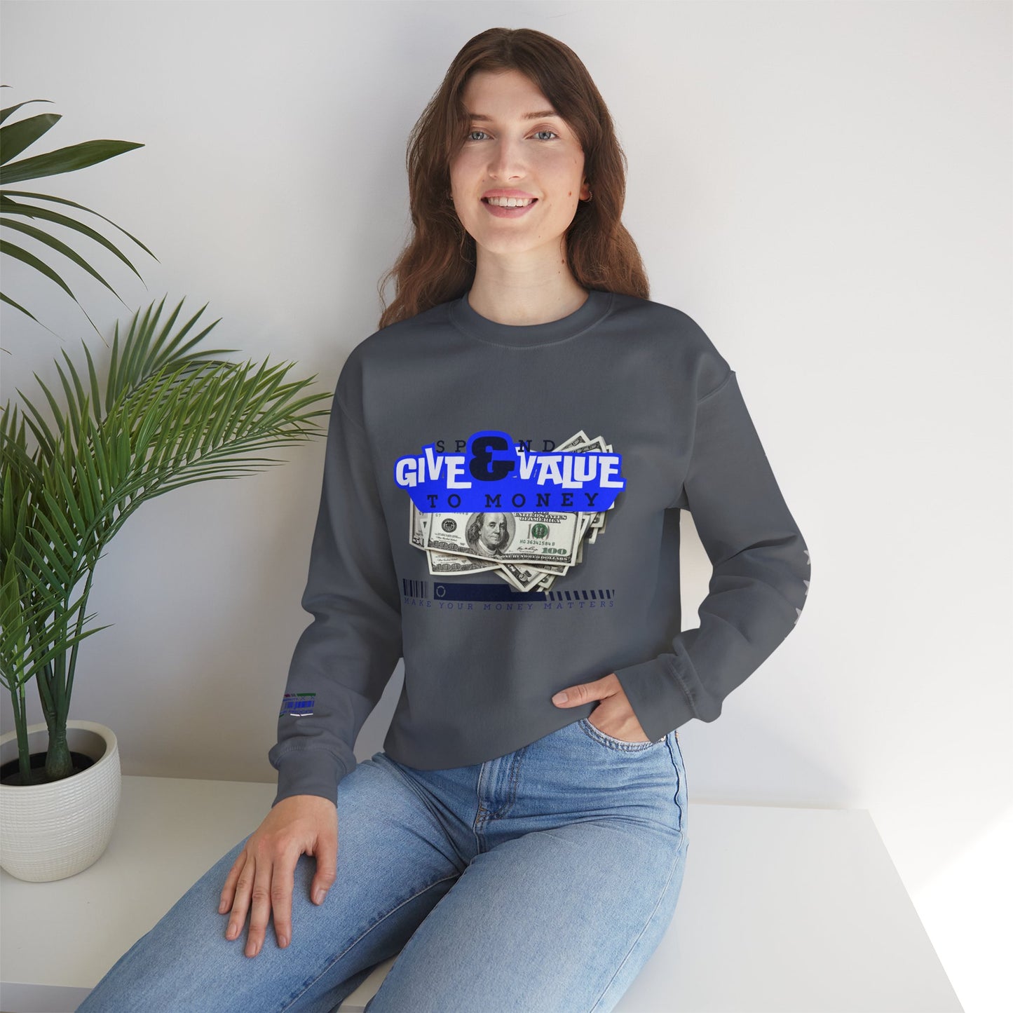 Unisex Heavy Blend™ Crewneck Sweatshirt_ N3+ Series UHBCSS PT2WW036_ Limited Edition Pure Luxury By WesternWaves: