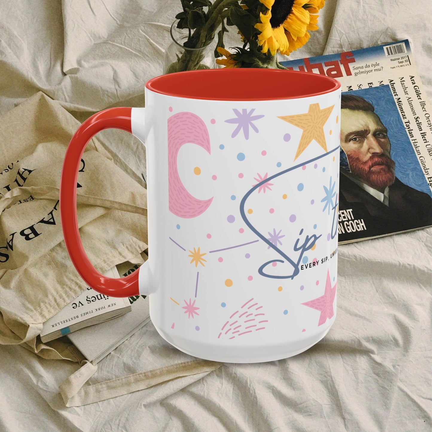 Accent Coffee Mug (11, 15oz) _ N3+ Series ACMUG PT2WW007_ Limited Edition Blend Style & Functionality by WesternWaves: