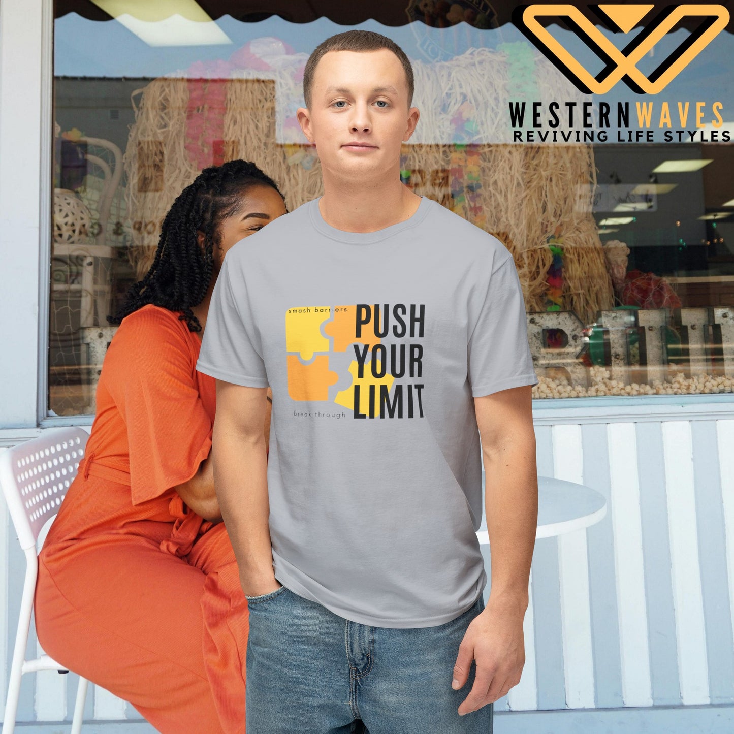Unisex HD Cotton™ T-shirt_ N+ Series USHDCTS PT2WW001_ Limited Edition Unisex HD Cotton™ T-shirt by WesternWaves: