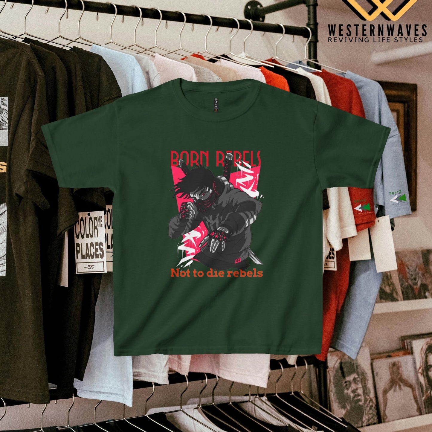 Kids Heavy Cotton™ Tee_ N3+ Series KHCT PT2WW004_ Limited Edition Durable Comfort for Every Adventure by WesternWaves: