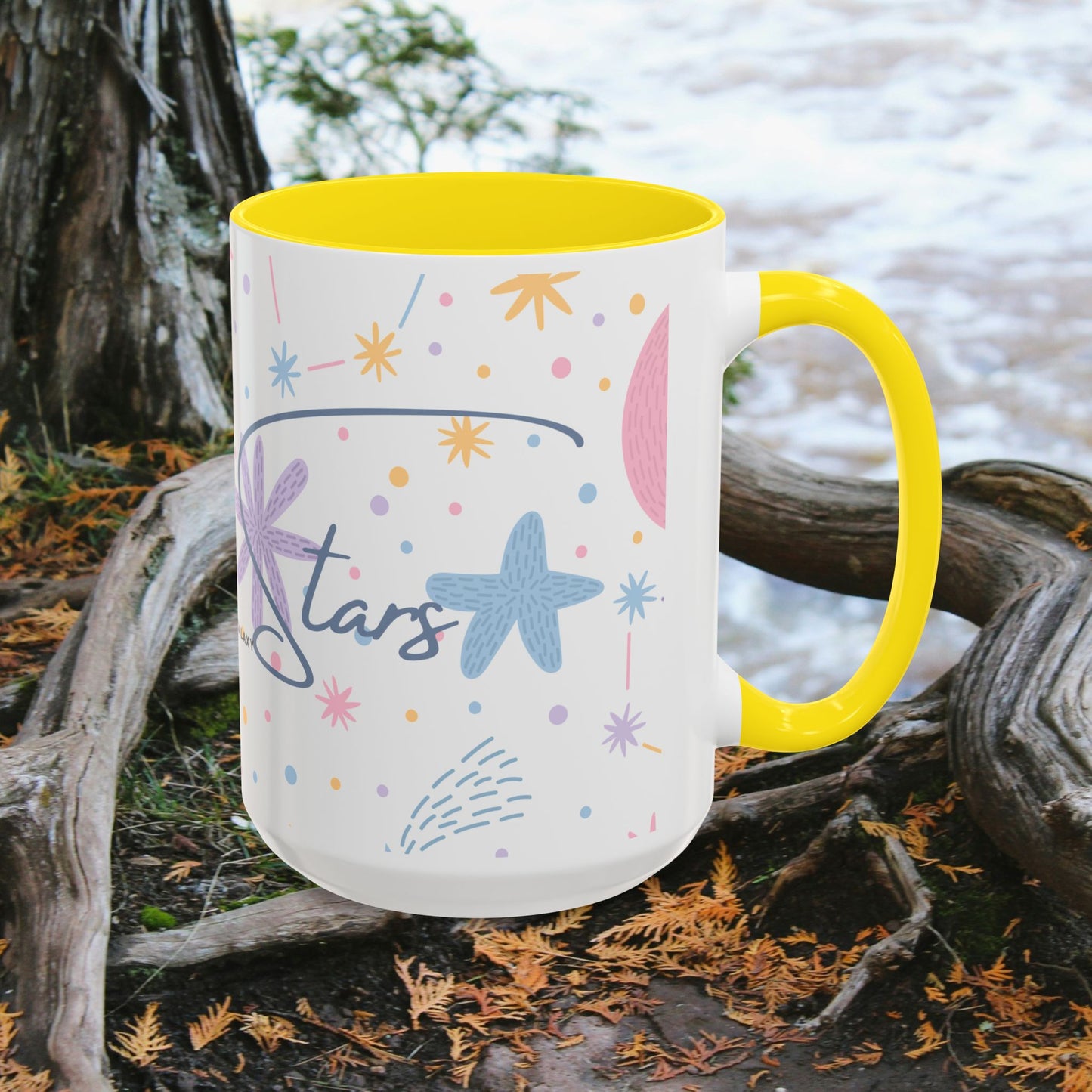Accent Coffee Mug (11, 15oz) _ N3+ Series ACMUG PT2WW007_ Limited Edition Blend Style & Functionality by WesternWaves: