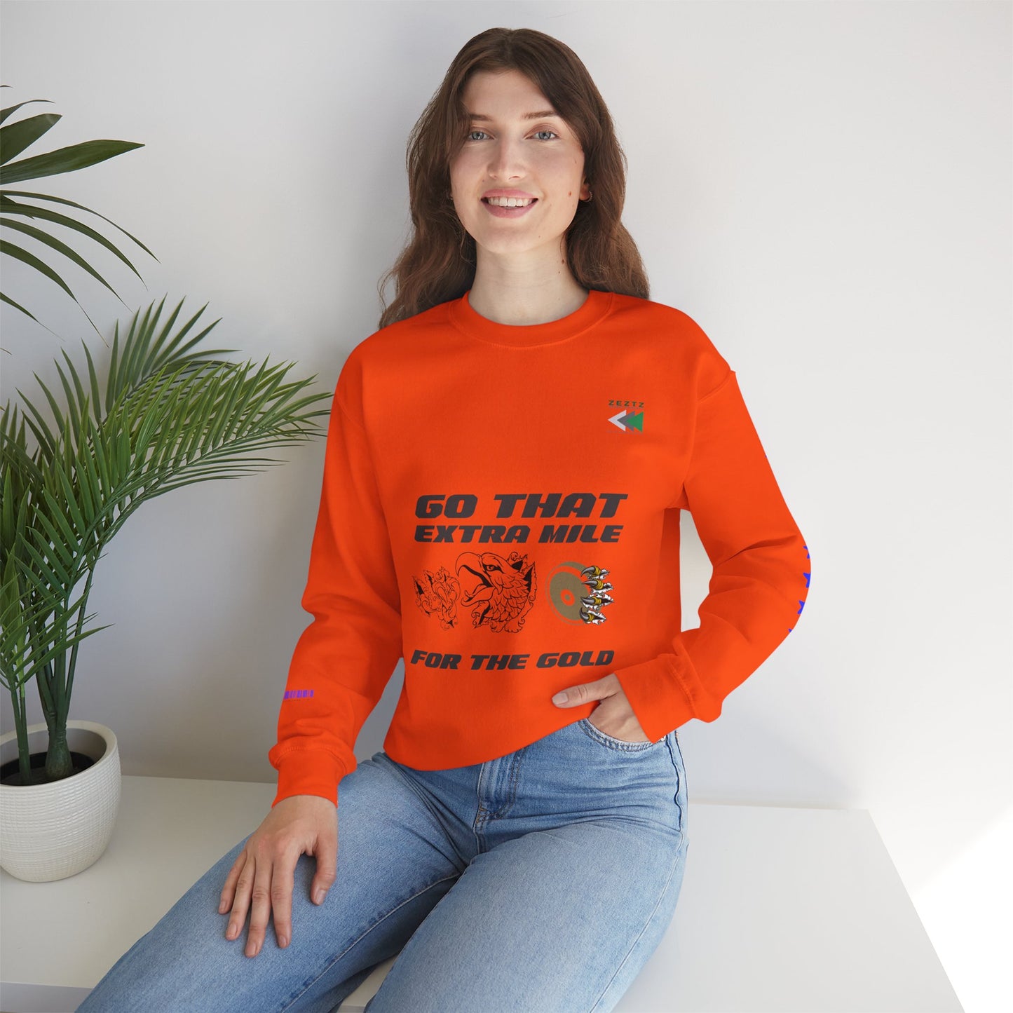 Unisex Heavy Blend™ Crewneck Sweatshirt_ N2 Sports Series UHBCSS PT2WW005_ Limited Edition ‘Zeztz’ Brand Sports Elements by WesternWaves:
