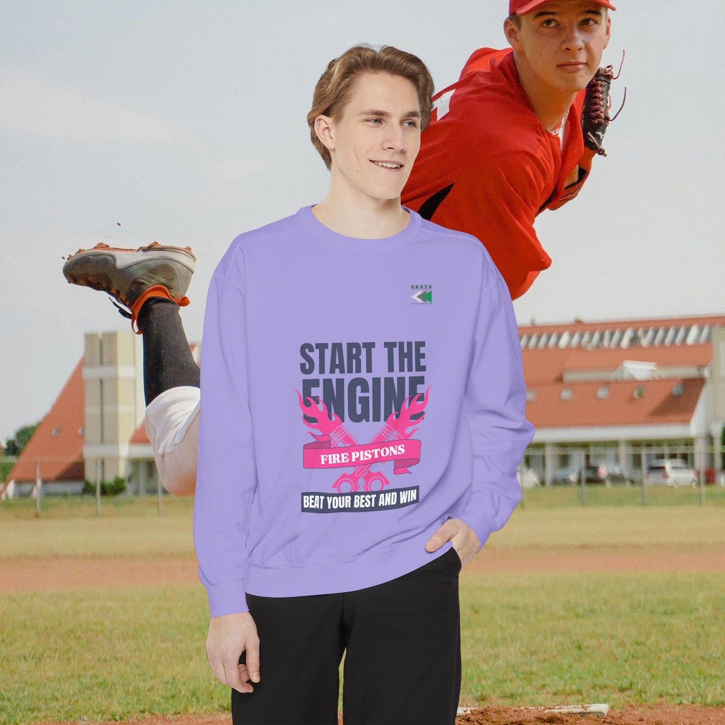 Unisex Garment-Dyed Sweatshirt_ N2 Series USGDSS PT2WW002_ Limited Edition Masterpiece of ‘ZeztZ’ Sports Brand _ Luxury & Casual Comfort by WesternWaves: